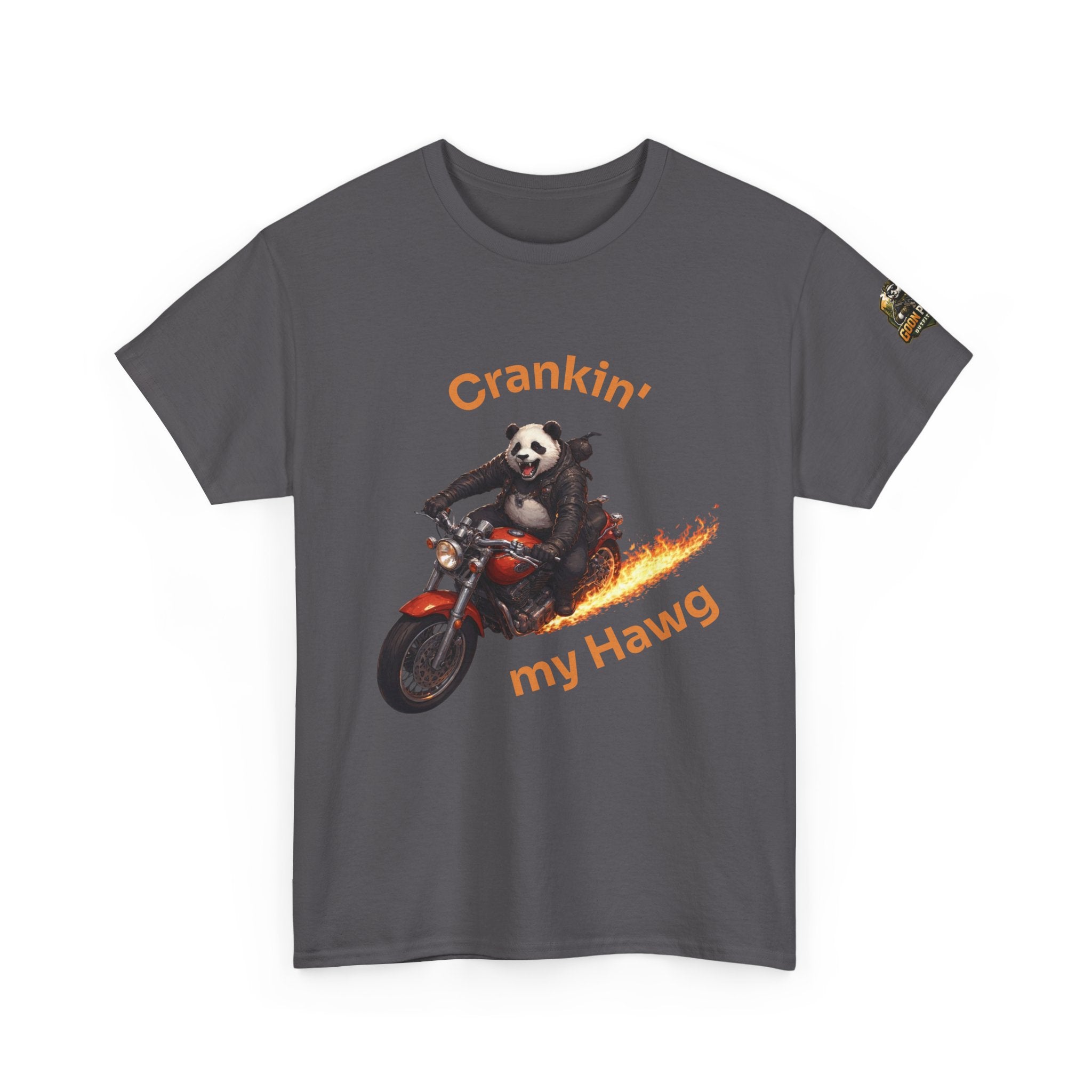 Crankin' My Hawg Motorcycle Panda T-Shirt