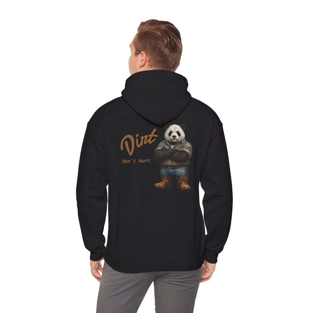 Panda 'Dirt Don't Hurt' Hoodie - Cute Vintage Bear Graphic Pullover