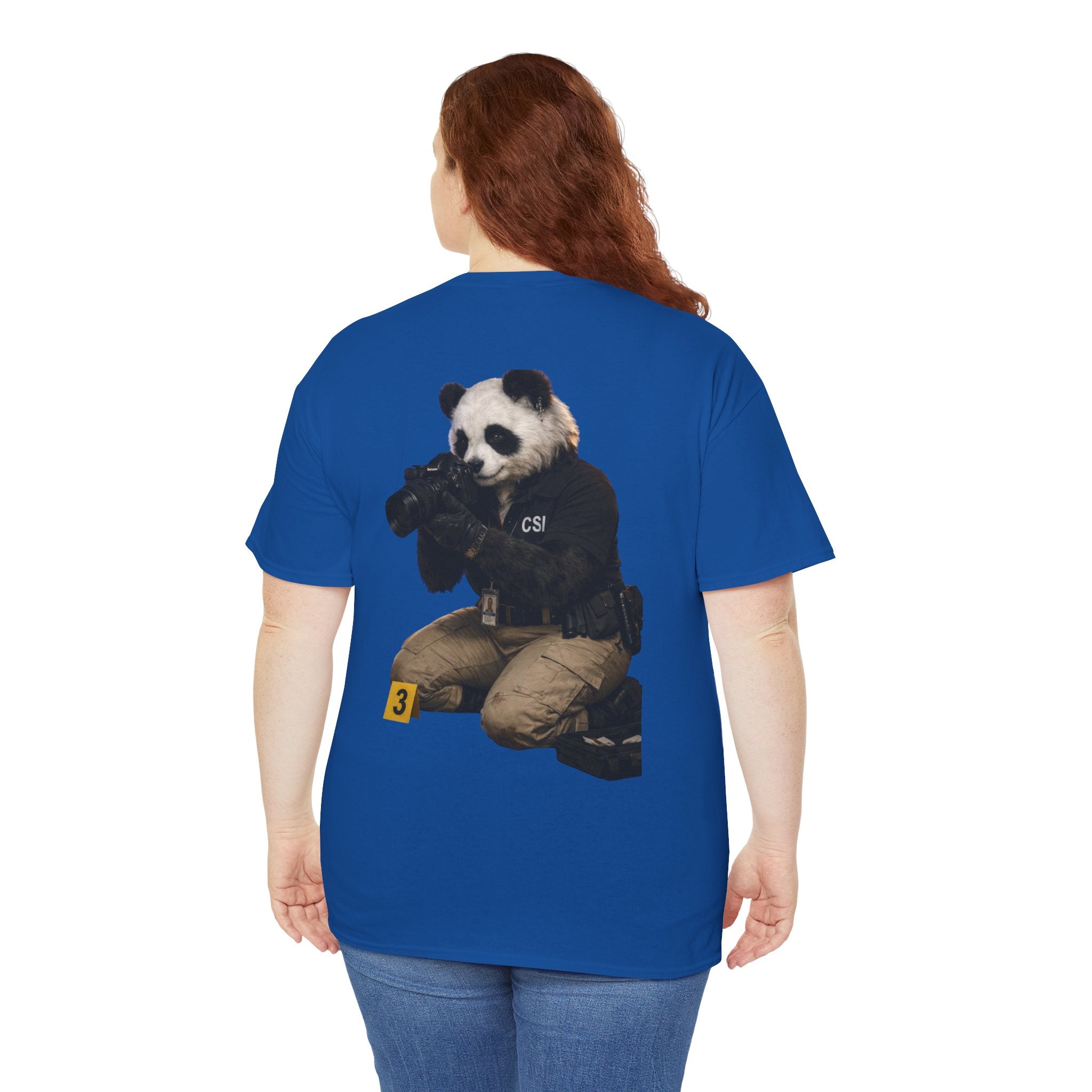 Panda Crime Scene T‑Shirt — CS Investigator Animal Graphic Tee