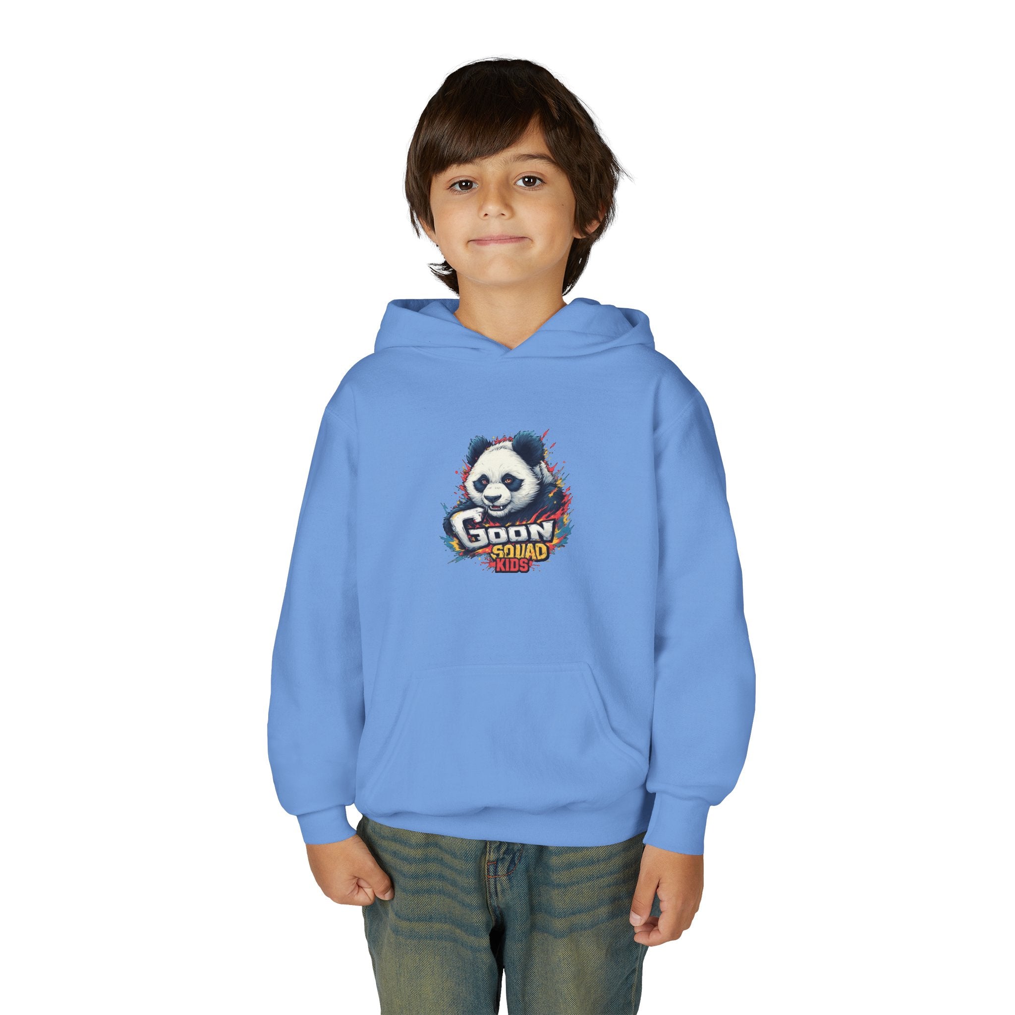 Youth Panda Hoodie - "Goon Squad" Cute Panda Graphic Kids Sweatshirt