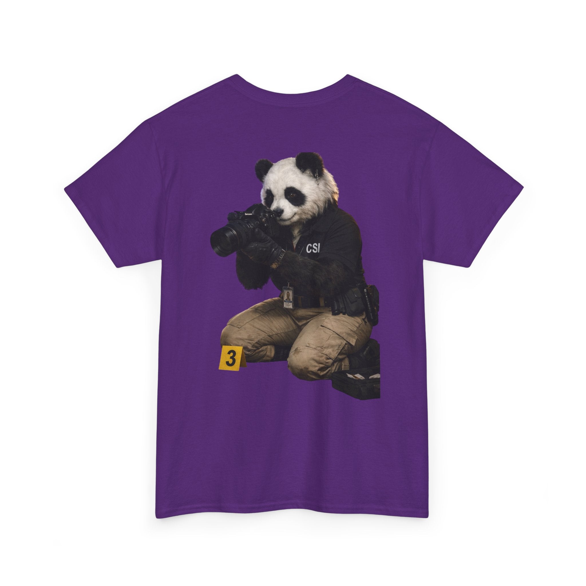 Panda Crime Scene T‑Shirt — CS Investigator Animal Graphic Tee