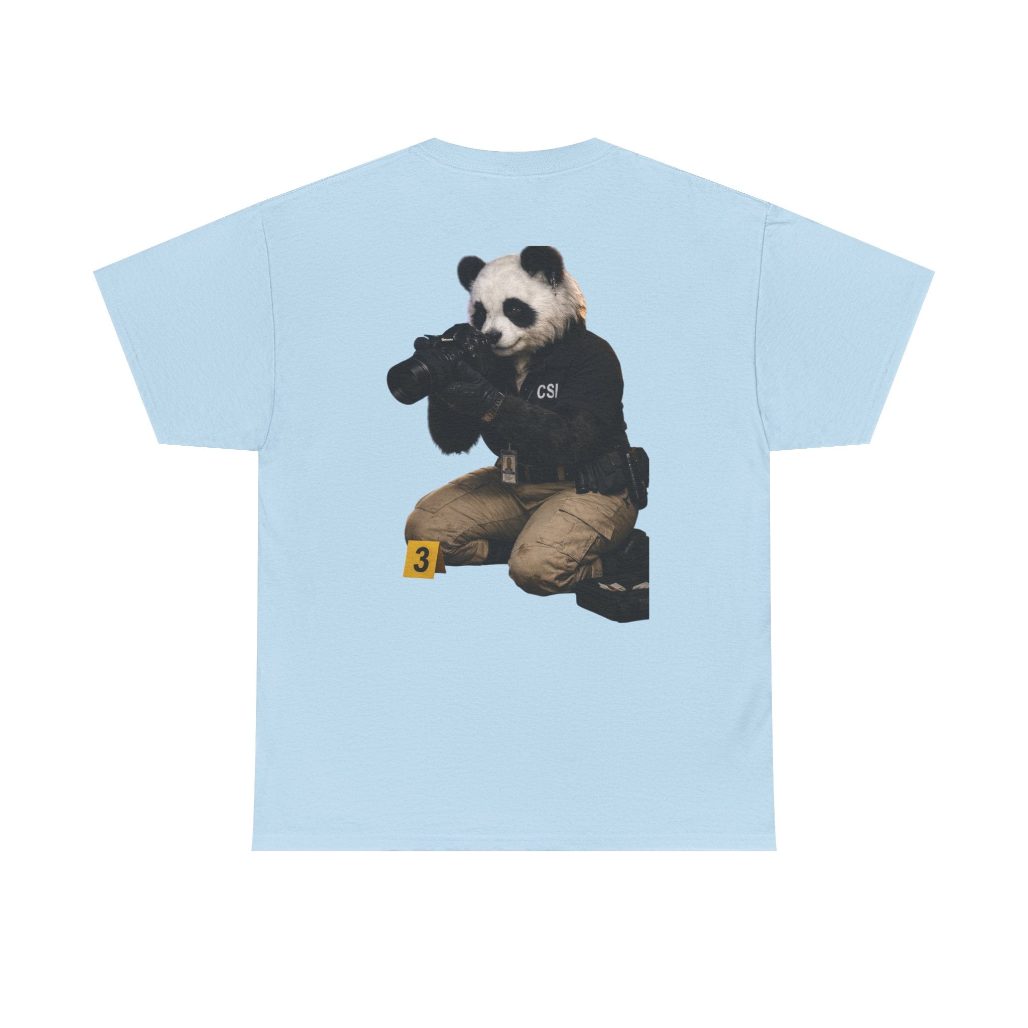 Panda Crime Scene T‑Shirt — CS Investigator Animal Graphic Tee