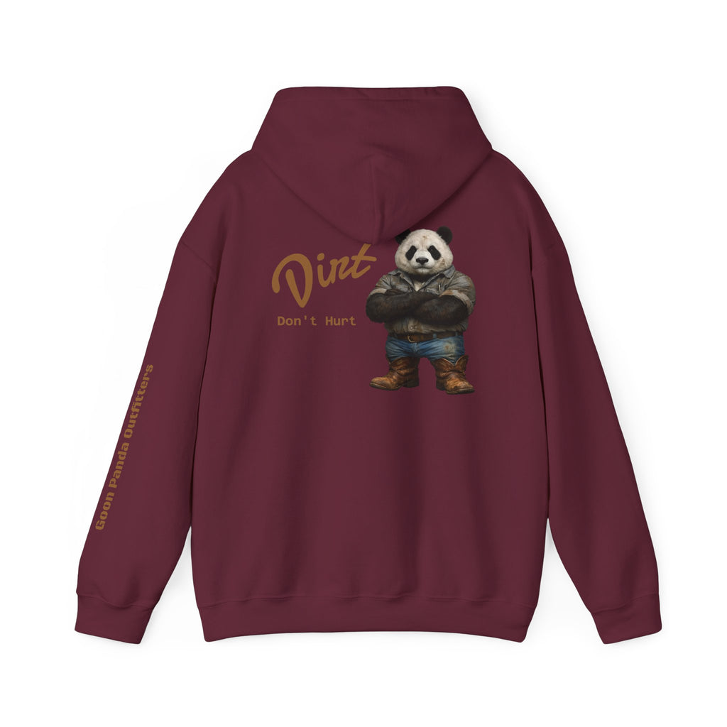 Panda 'Dirt Don't Hurt' Hoodie - Cute Vintage Bear Graphic Pullover