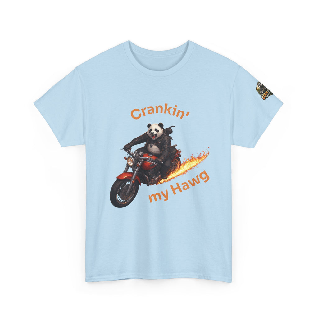 Crankin' My Hawg Motorcycle Panda T-Shirt