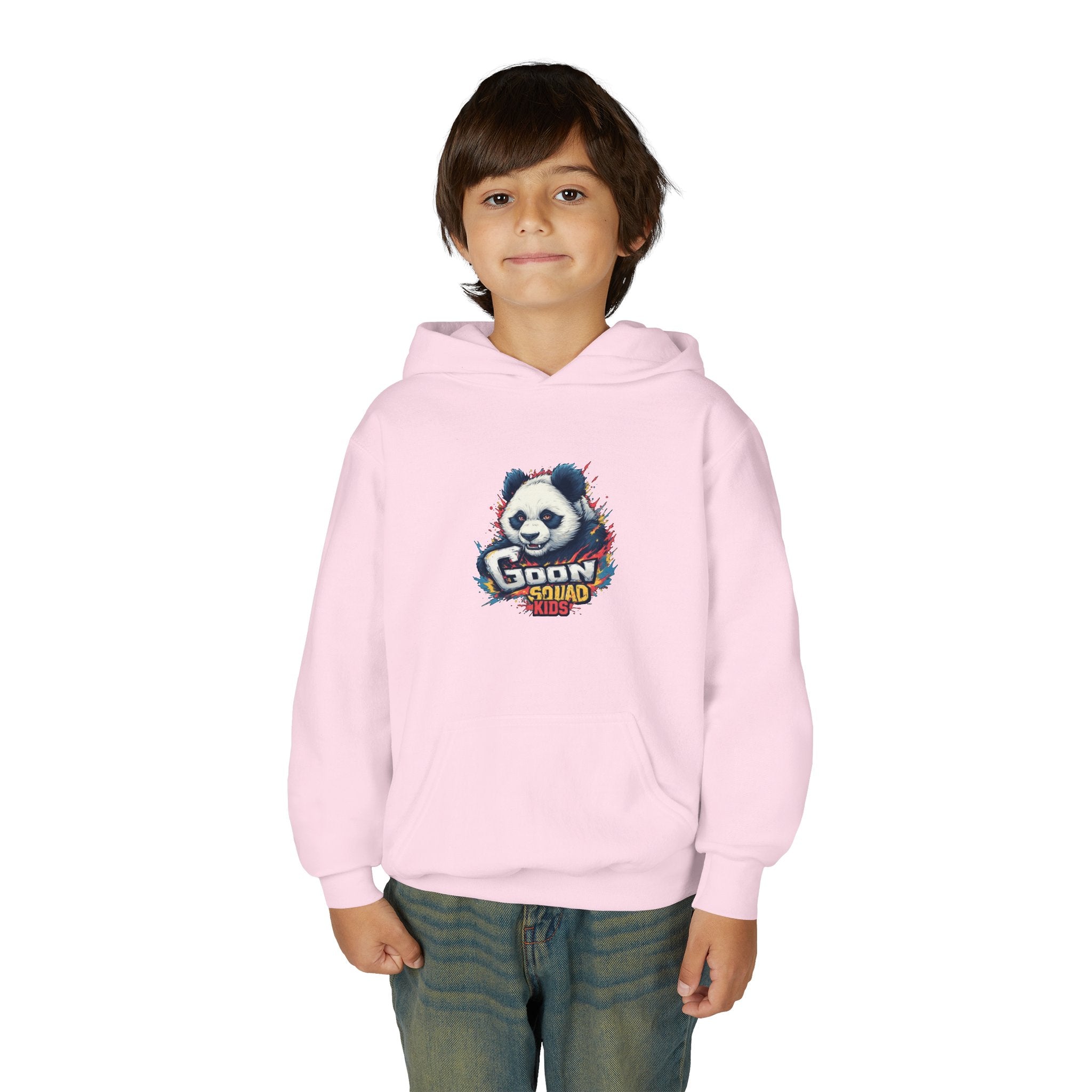 Youth Panda Hoodie - "Goon Squad" Cute Panda Graphic Kids Sweatshirt