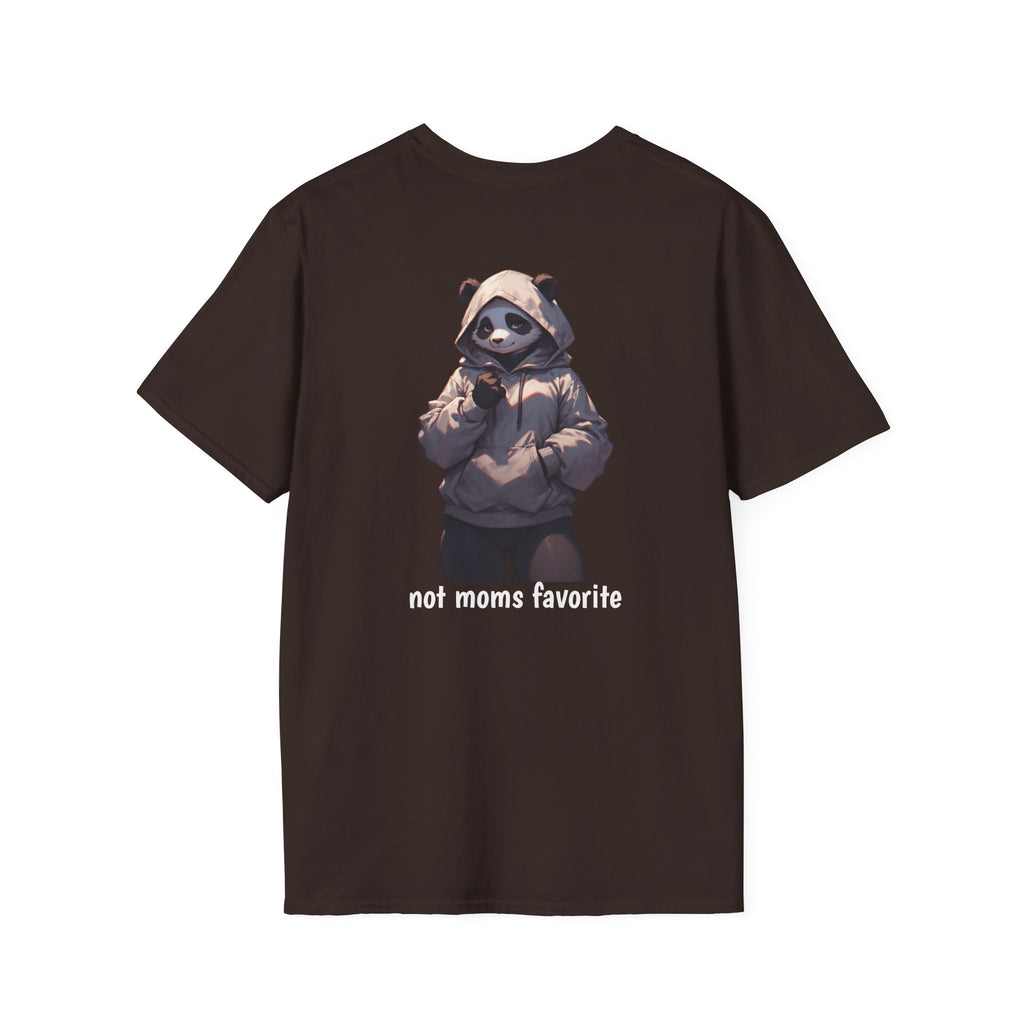 Panda Hoodie Graphic T-Shirt — "Not Mom’s Favorite" Casual Tee