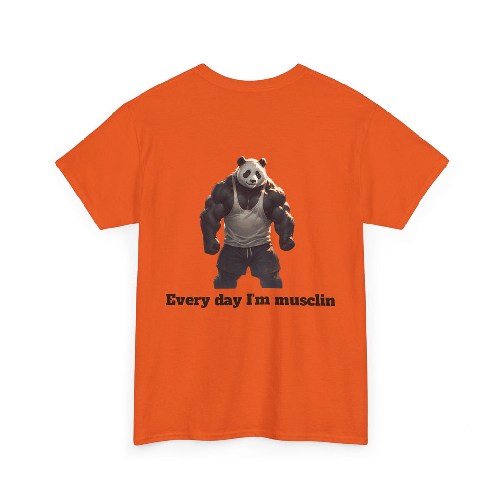 Every Day I'm Musclin Panda T-Shirt — Funny Gym Workout Tee