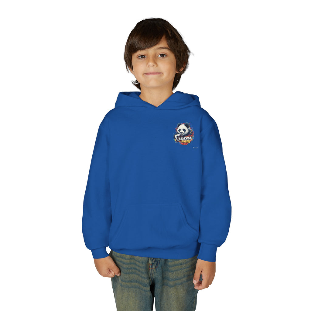 Kids Panda Cowboy Hoodie — “Goon Panda Outfitters” Graphic Youth Sweatshirt