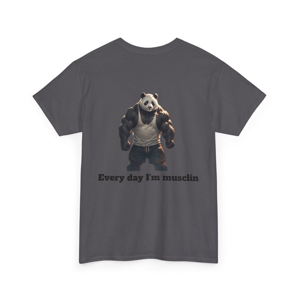 Every Day I'm Musclin Panda T-Shirt — Funny Gym Workout Tee