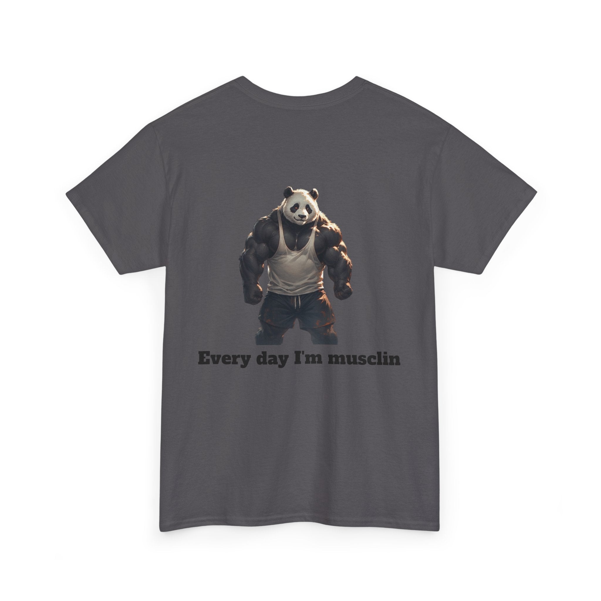 Every Day I'm Musclin Panda T-Shirt — Funny Gym Workout Tee