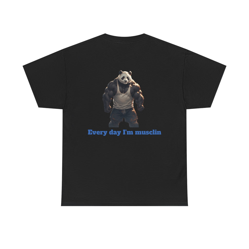 Every Day I'm Musclin Panda T-Shirt — Funny Gym Workout Tee