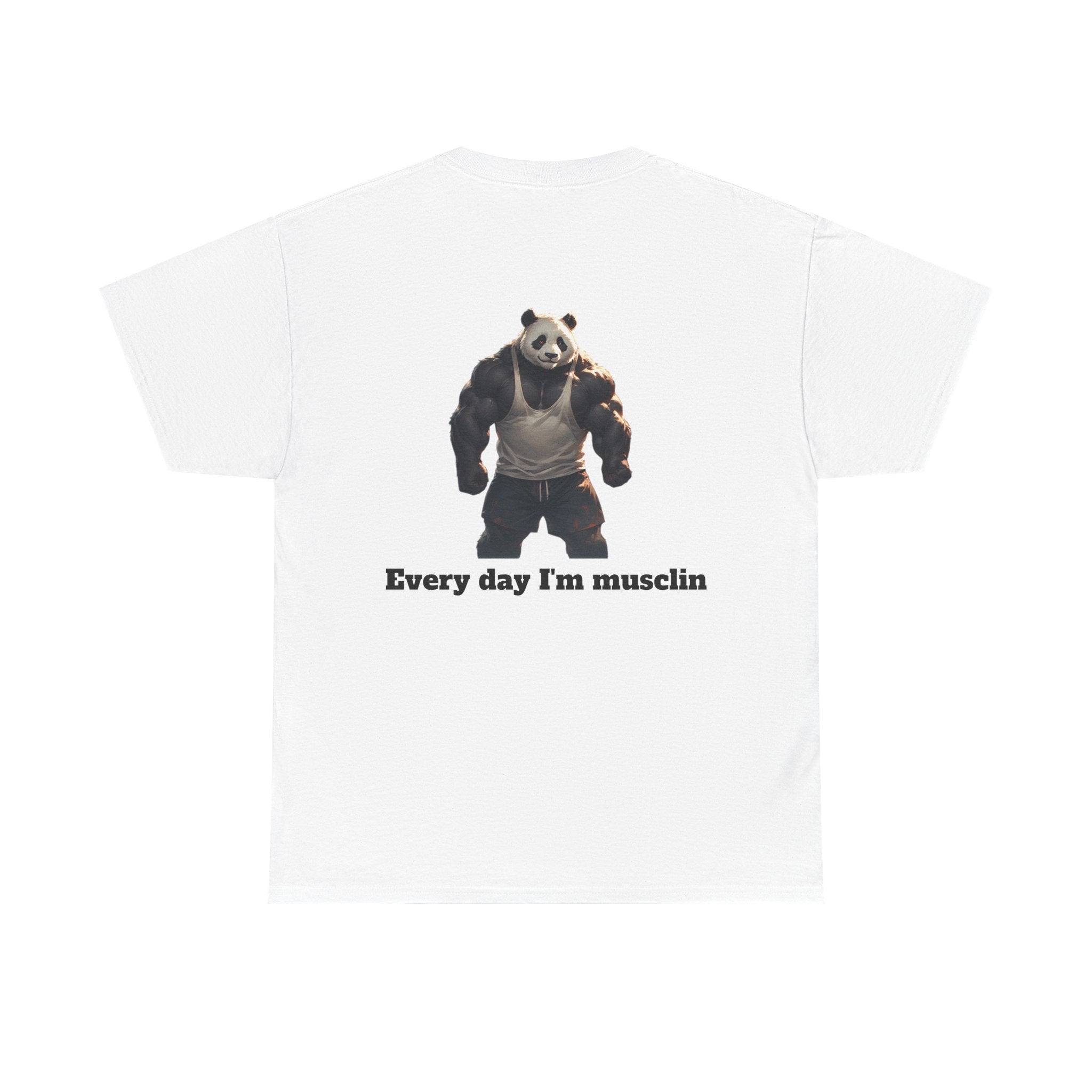Every Day I'm Musclin Panda T-Shirt — Funny Gym Workout Tee
