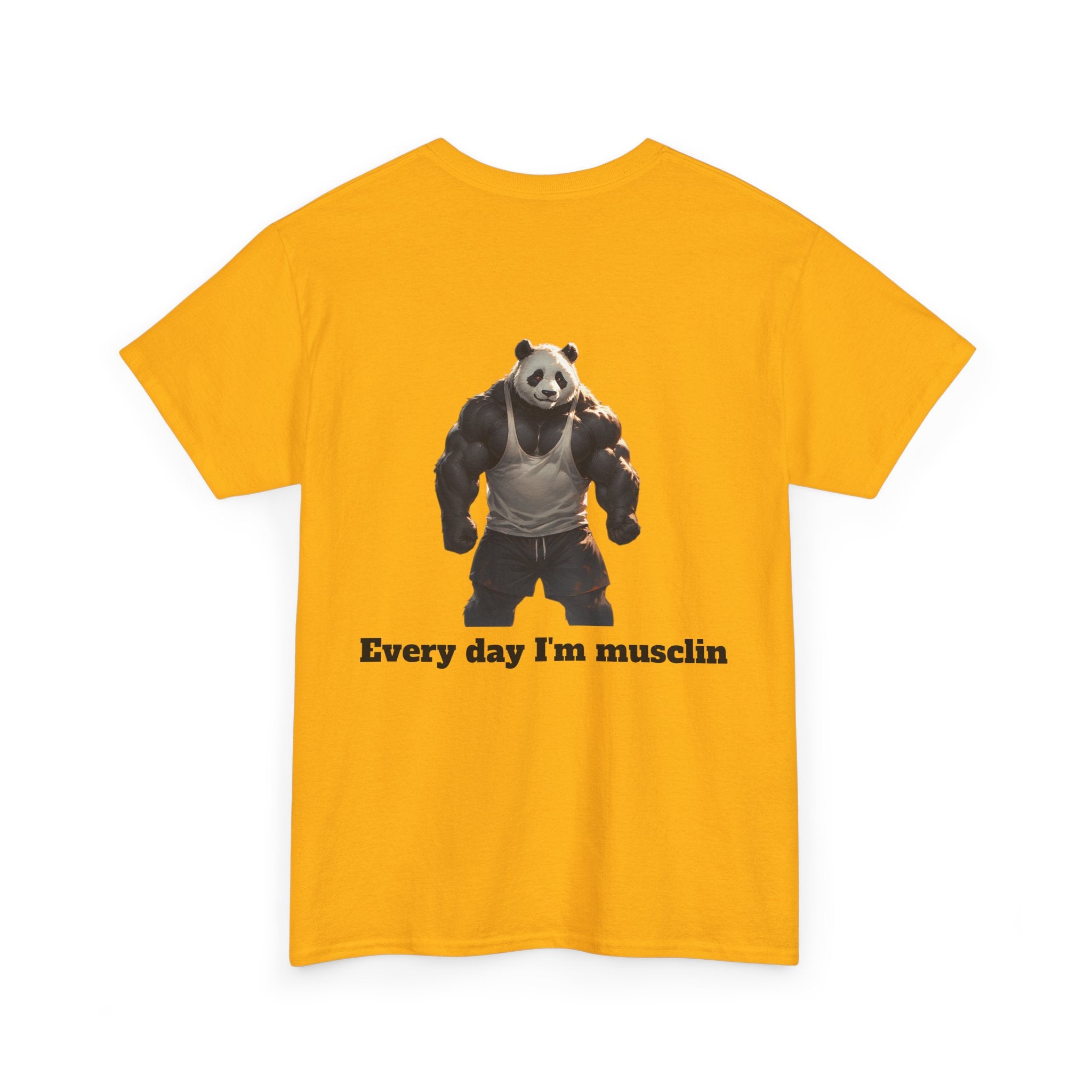 Every Day I'm Musclin Panda T-Shirt — Funny Gym Workout Tee