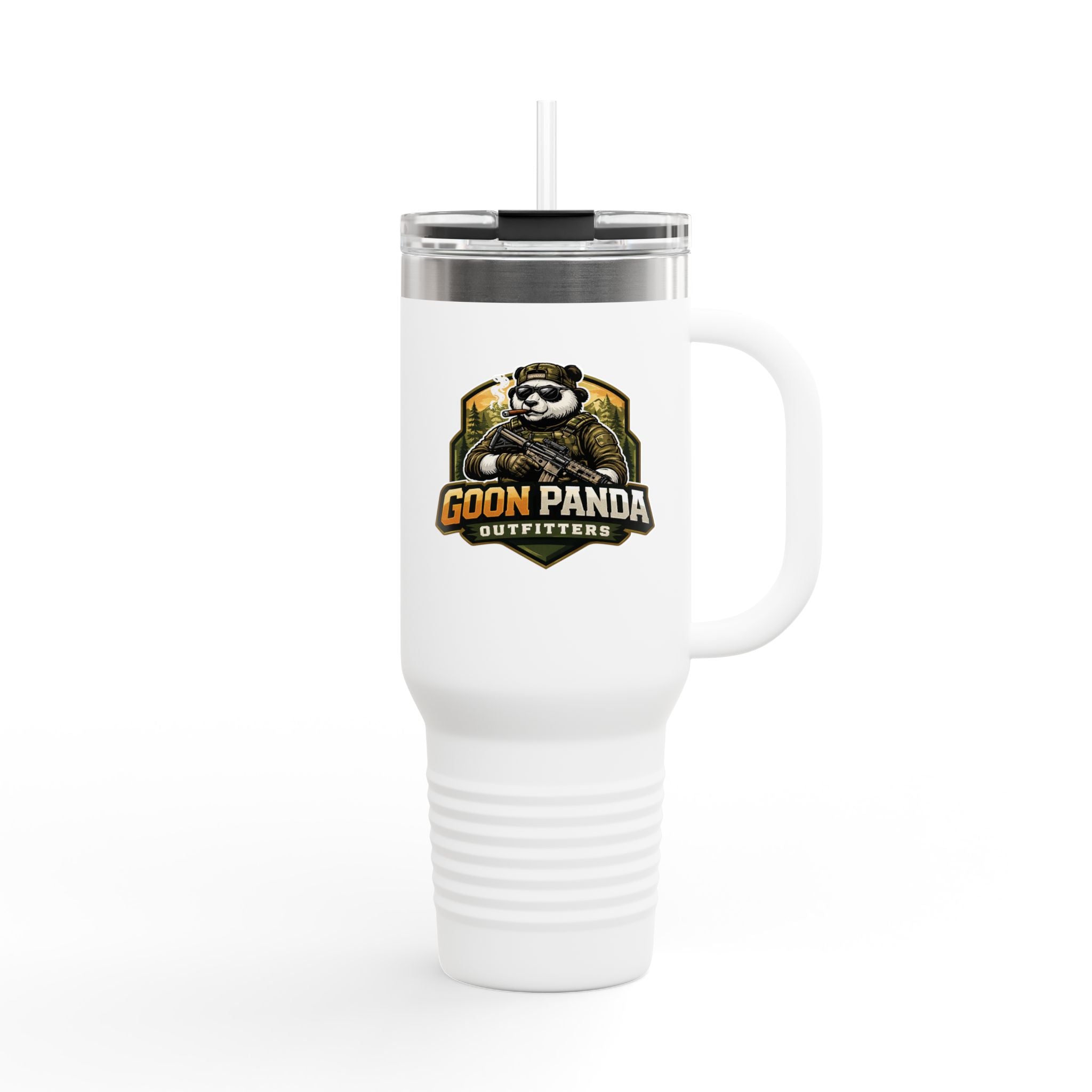 40oz Insulated Travel Mug — Adventurer Bear Design