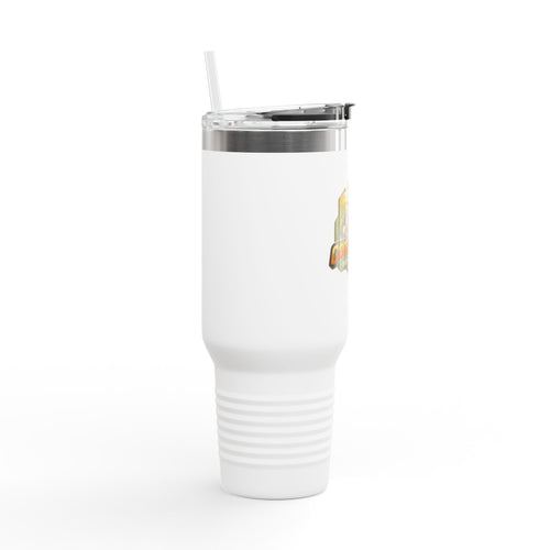 40oz Insulated Travel Mug — Adventurer Bear Design