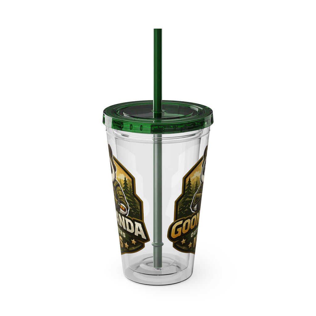 Panda Splash 16oz Tumbler with Straw — Goon Squad Kids Graphic