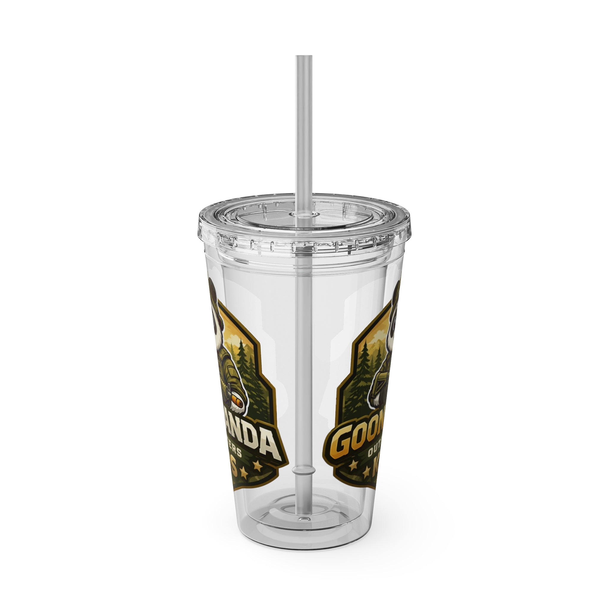 Panda Splash 16oz Tumbler with Straw — Goon Squad Kids Graphic