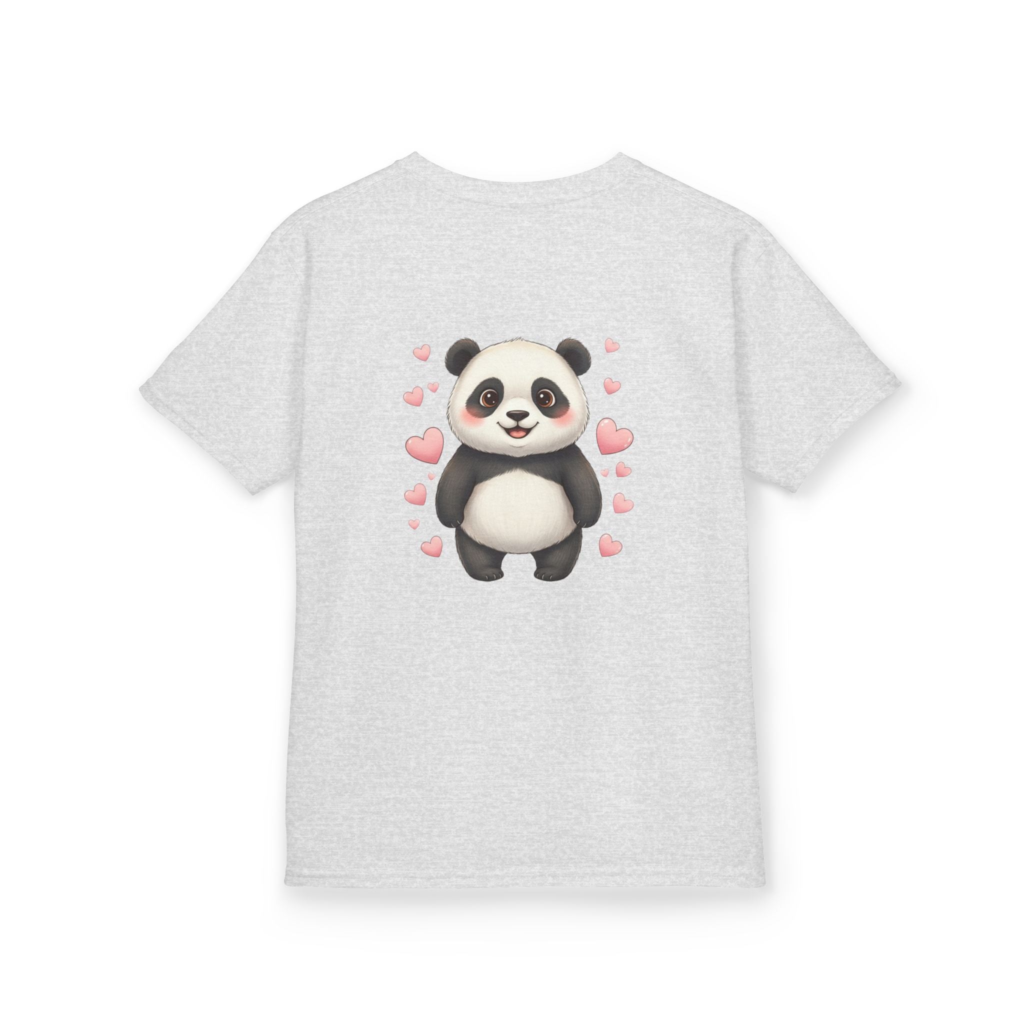 Kids Panda Tee - "Goon Panda Outfitters" Cute Panda with Hearts Kids T-Shirt