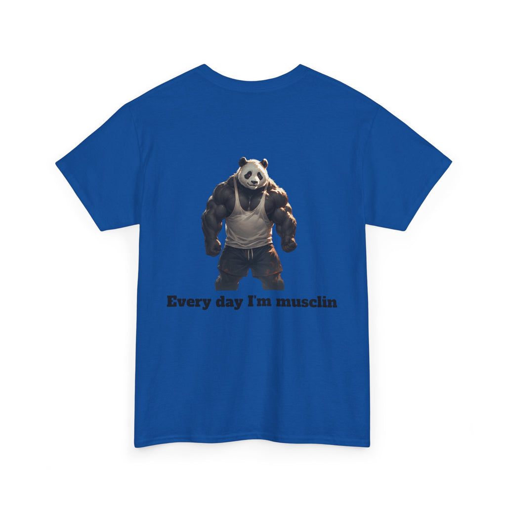 Every Day I'm Musclin Panda T-Shirt — Funny Gym Workout Tee