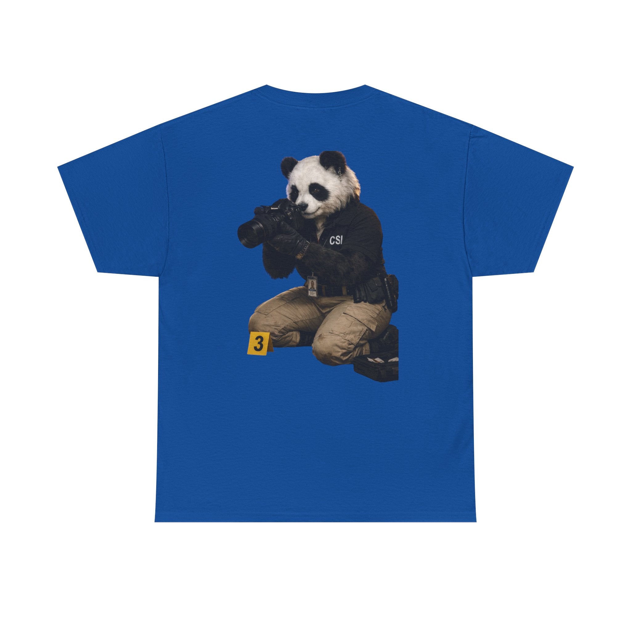 Panda Crime Scene T‑Shirt — CS Investigator Animal Graphic Tee