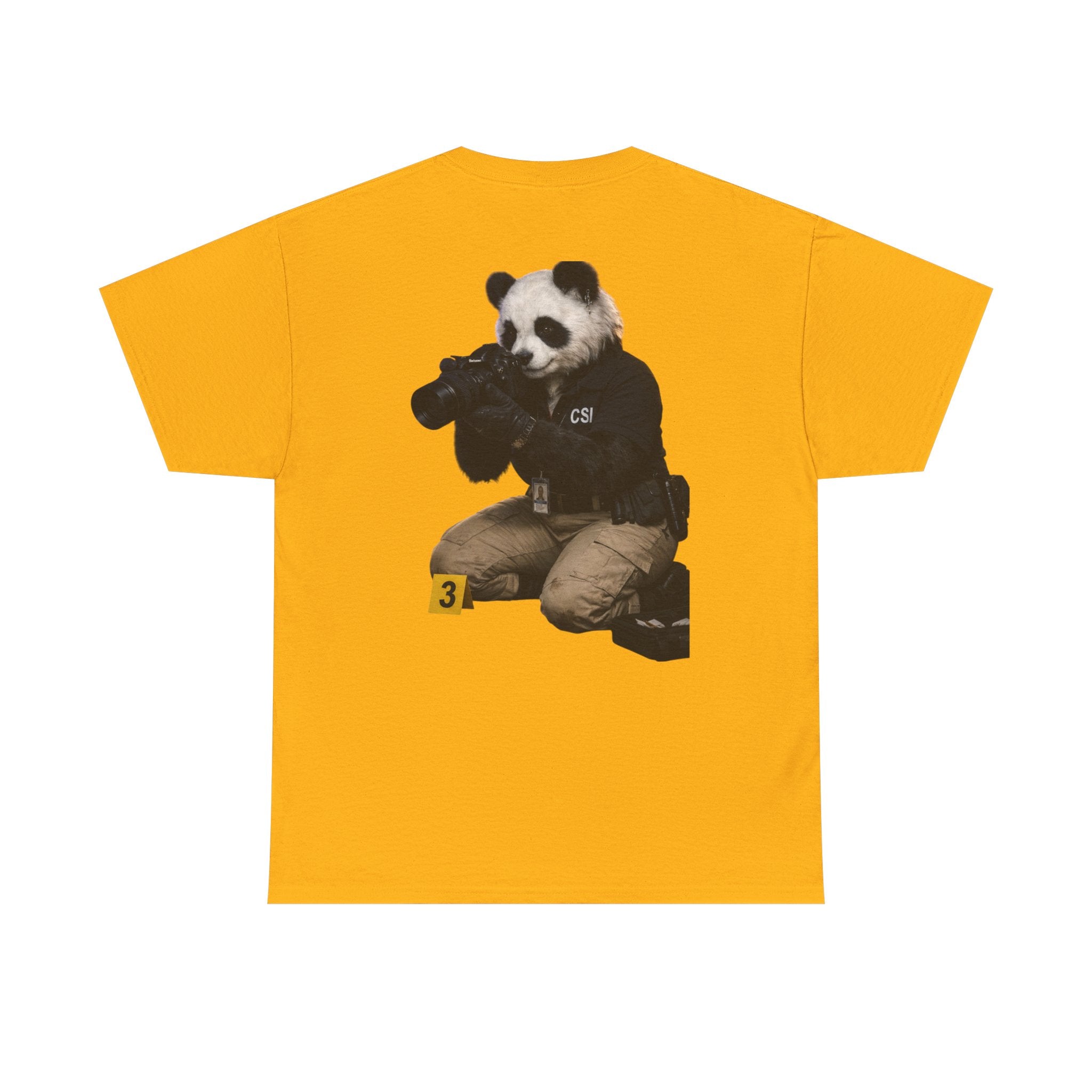 Panda Crime Scene T‑Shirt — CS Investigator Animal Graphic Tee