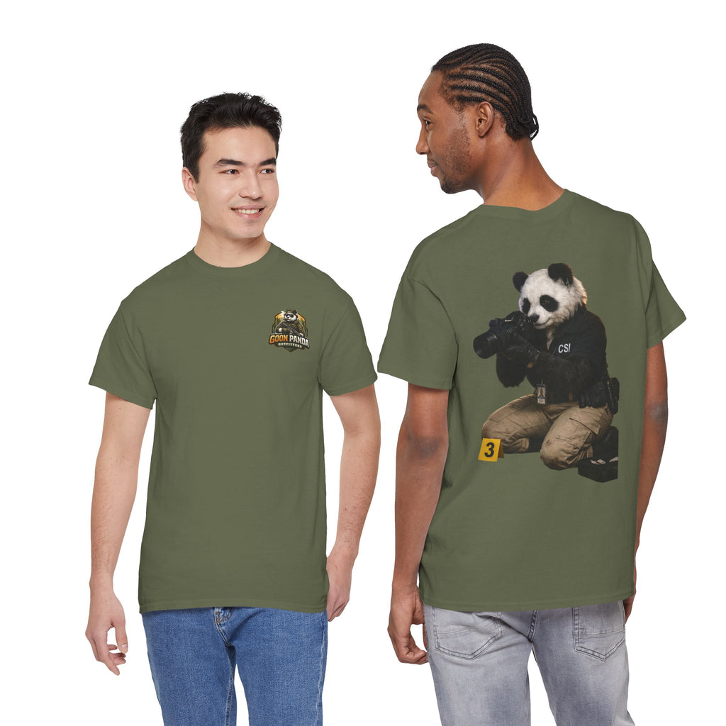 Panda Crime Scene T‑Shirt — CS Investigator Animal Graphic Tee