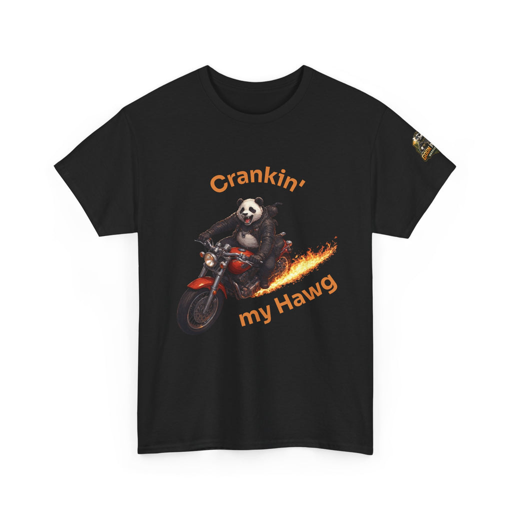 Crankin' My Hawg Motorcycle Panda T-Shirt