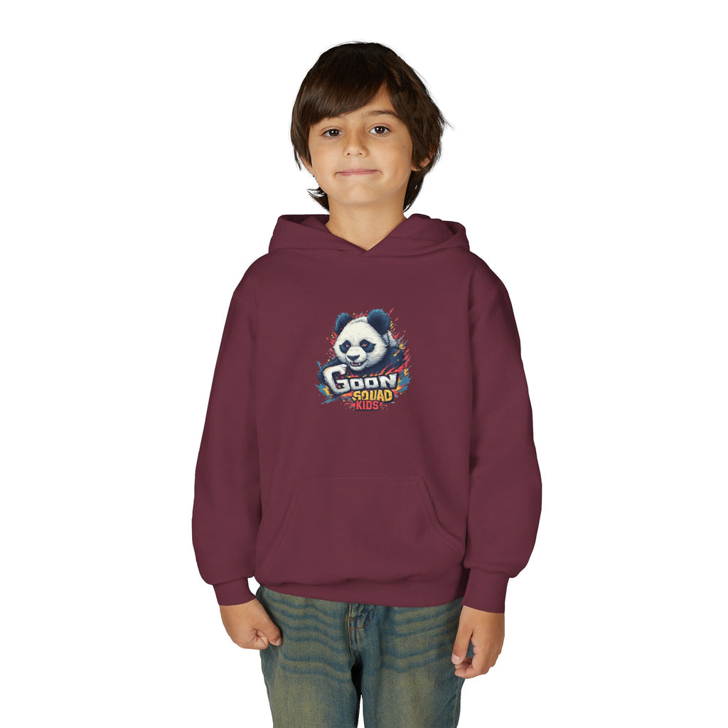 Youth Panda Hoodie - "Goon Squad" Cute Panda Graphic Kids Sweatshirt