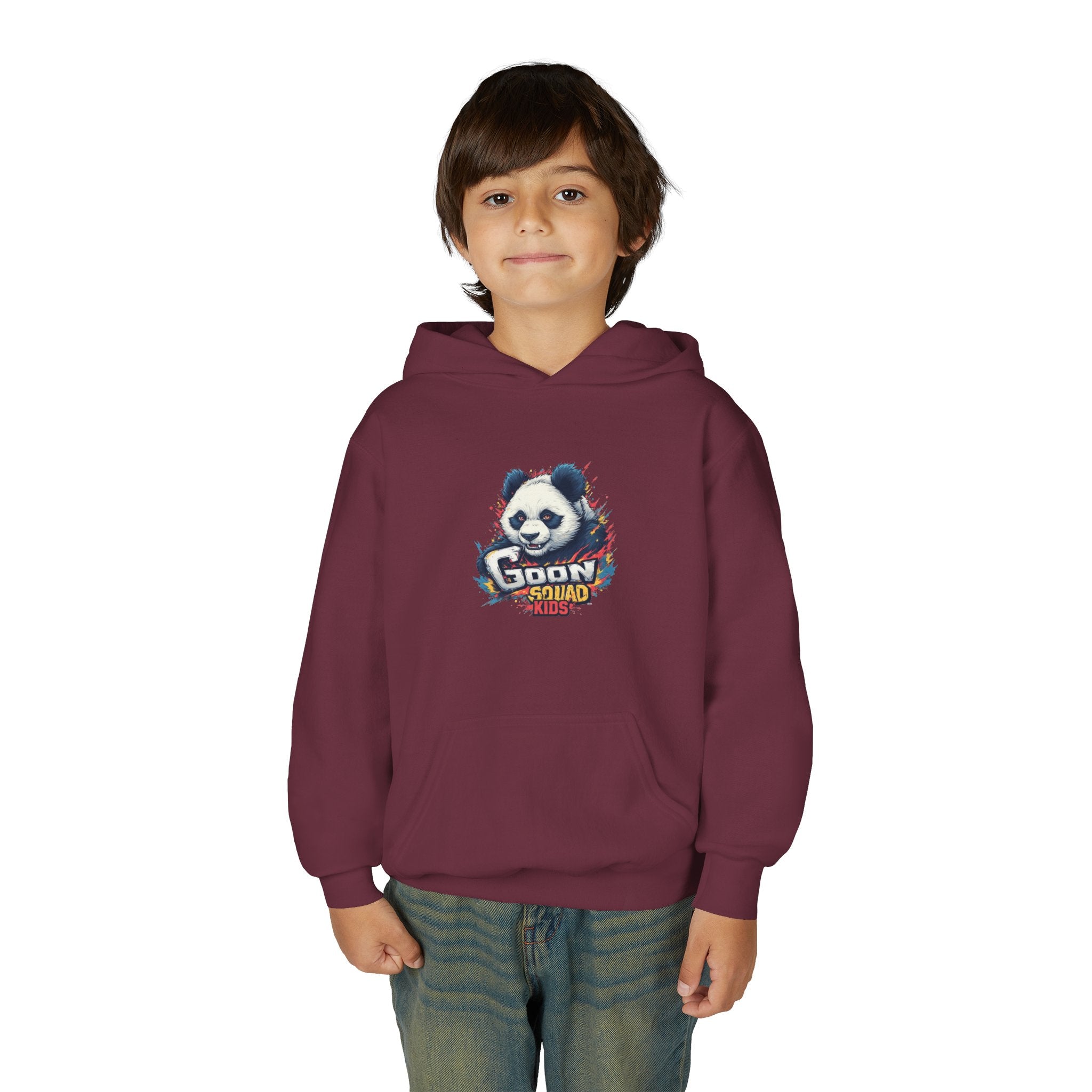 Youth Panda Hoodie - "Goon Squad" Cute Panda Graphic Kids Sweatshirt