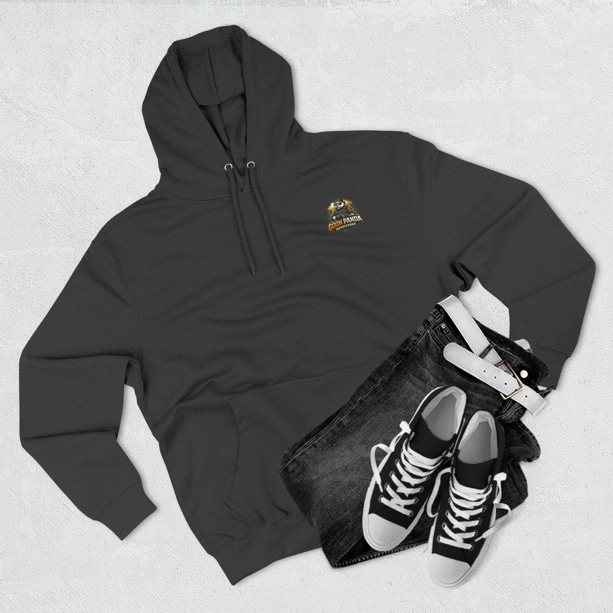 Drunk-ish Panda Hoodie — Funny Beer Lumberjack Animal Graphic Fleece Hoodie