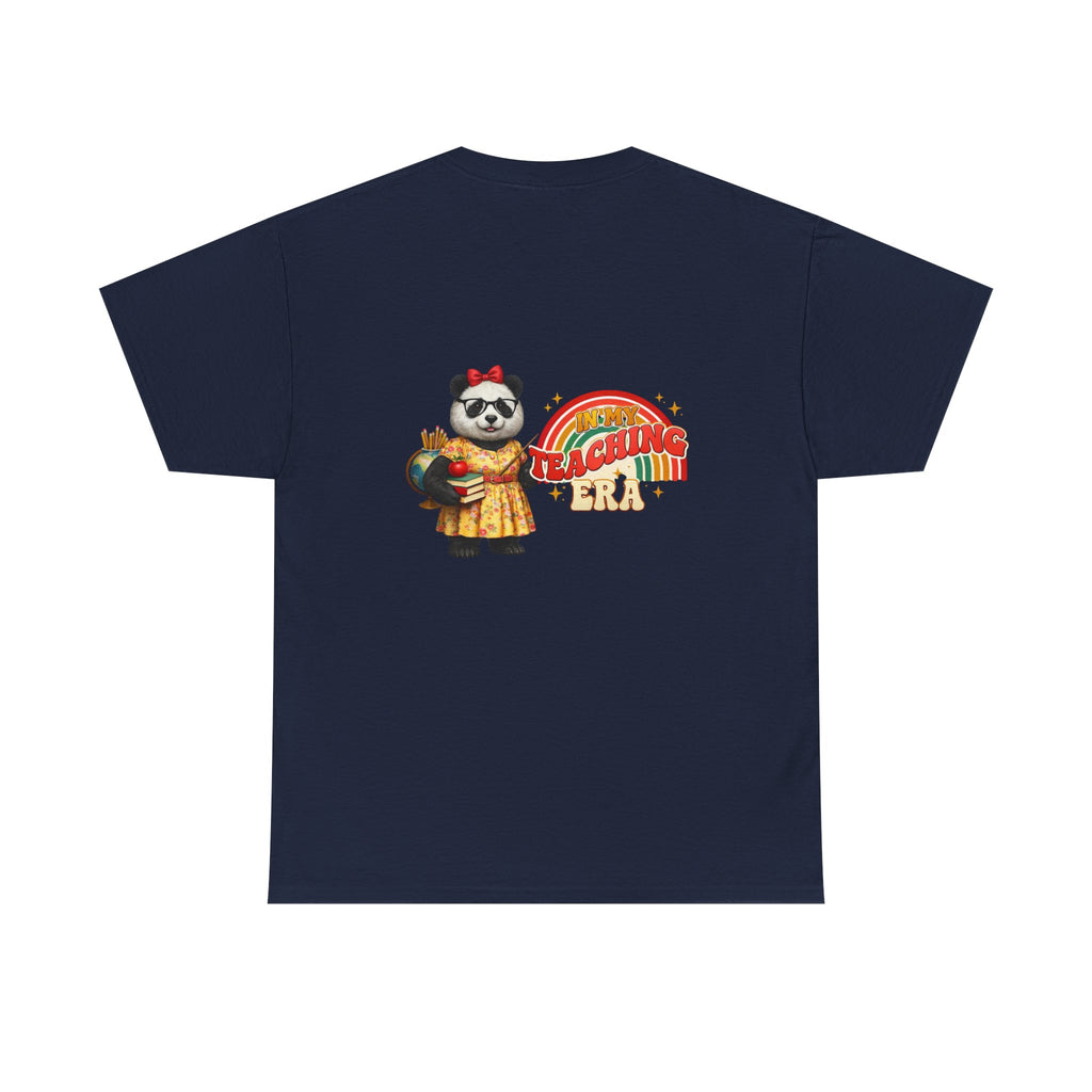 Panda Teacher Tee — 'Teaching Era' Retro Rainbow Teacher Appreciation Shirt