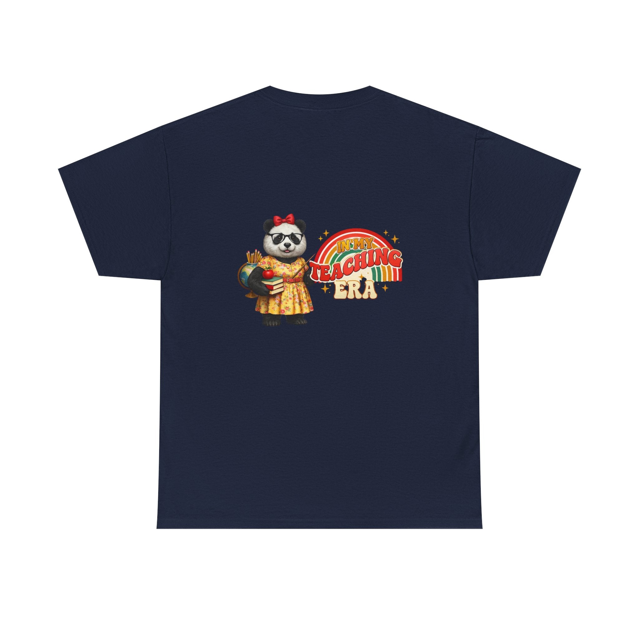 Panda Teacher Tee — 'Teaching Era' Retro Rainbow Teacher Appreciation Shirt