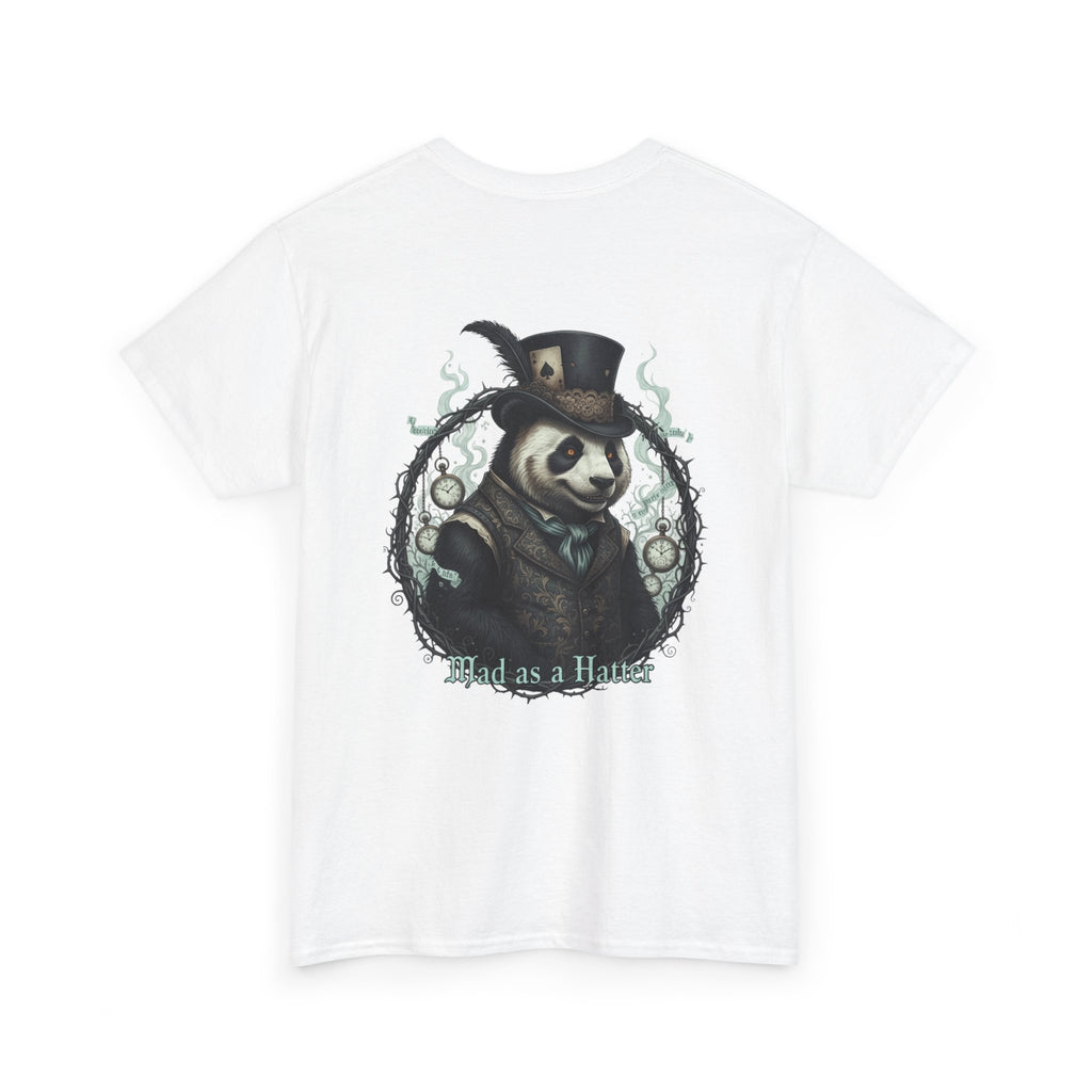 Panda in Top Hat T-Shirt — 'Mad as a Hatter' Vintage Gothic Tee