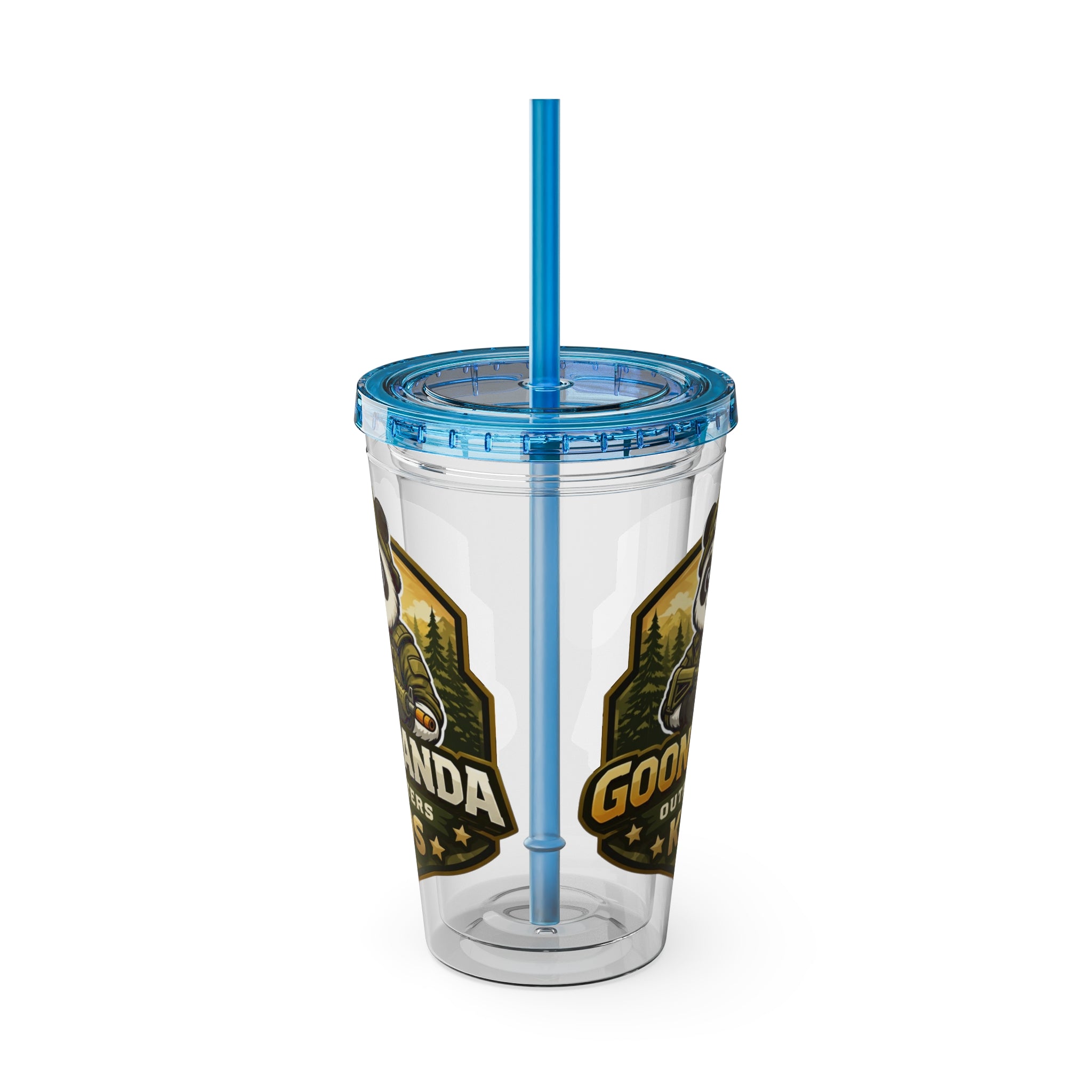 Panda Splash 16oz Tumbler with Straw — Goon Squad Kids Graphic