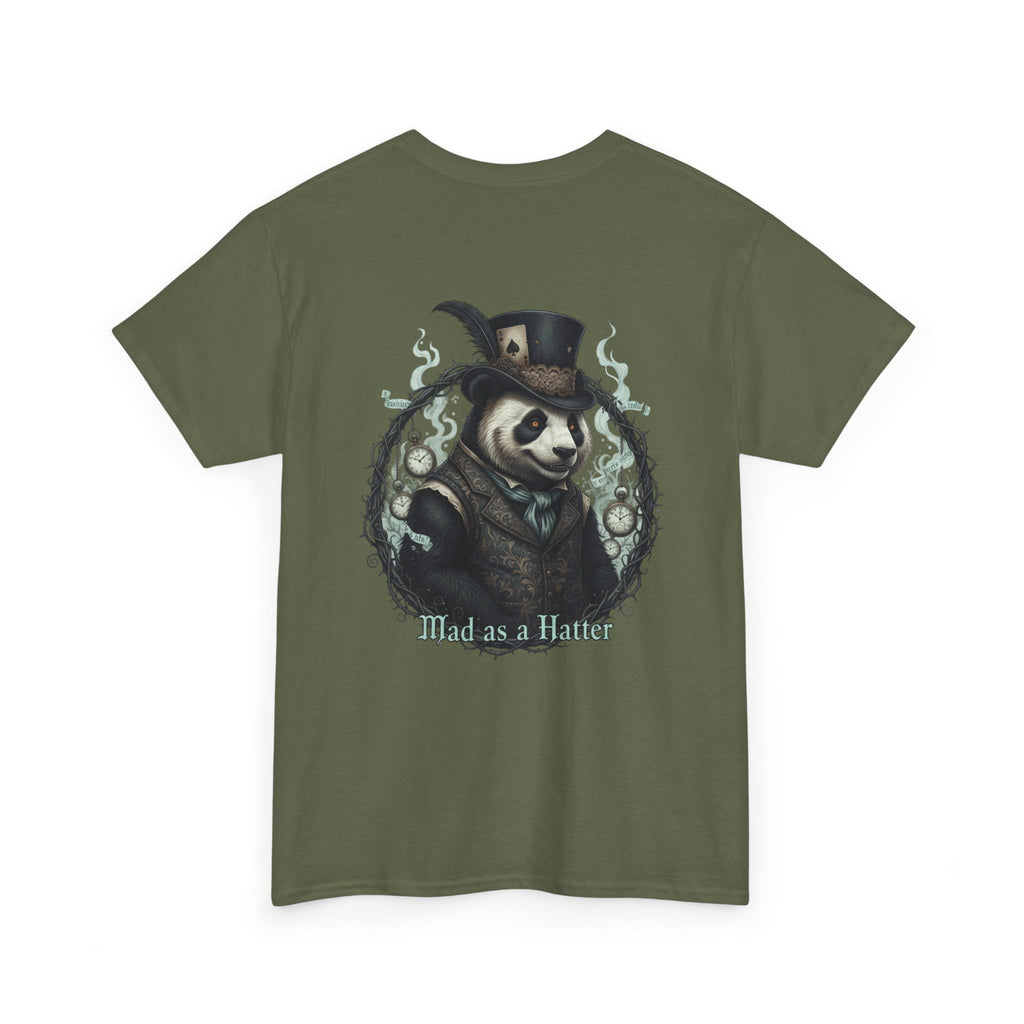 Panda in Top Hat T-Shirt — 'Mad as a Hatter' Vintage Gothic Tee