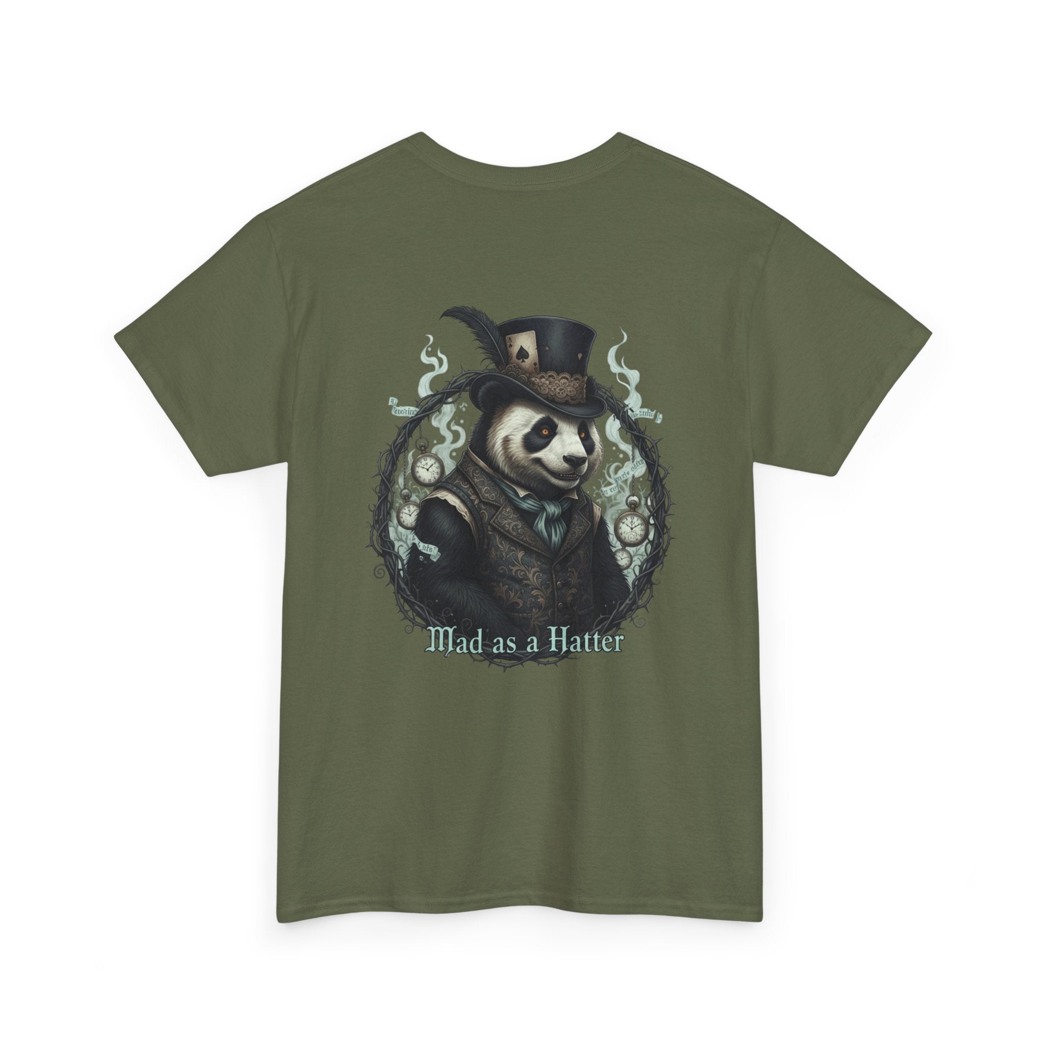 Panda in Top Hat T-Shirt — 'Mad as a Hatter' Vintage Gothic Tee