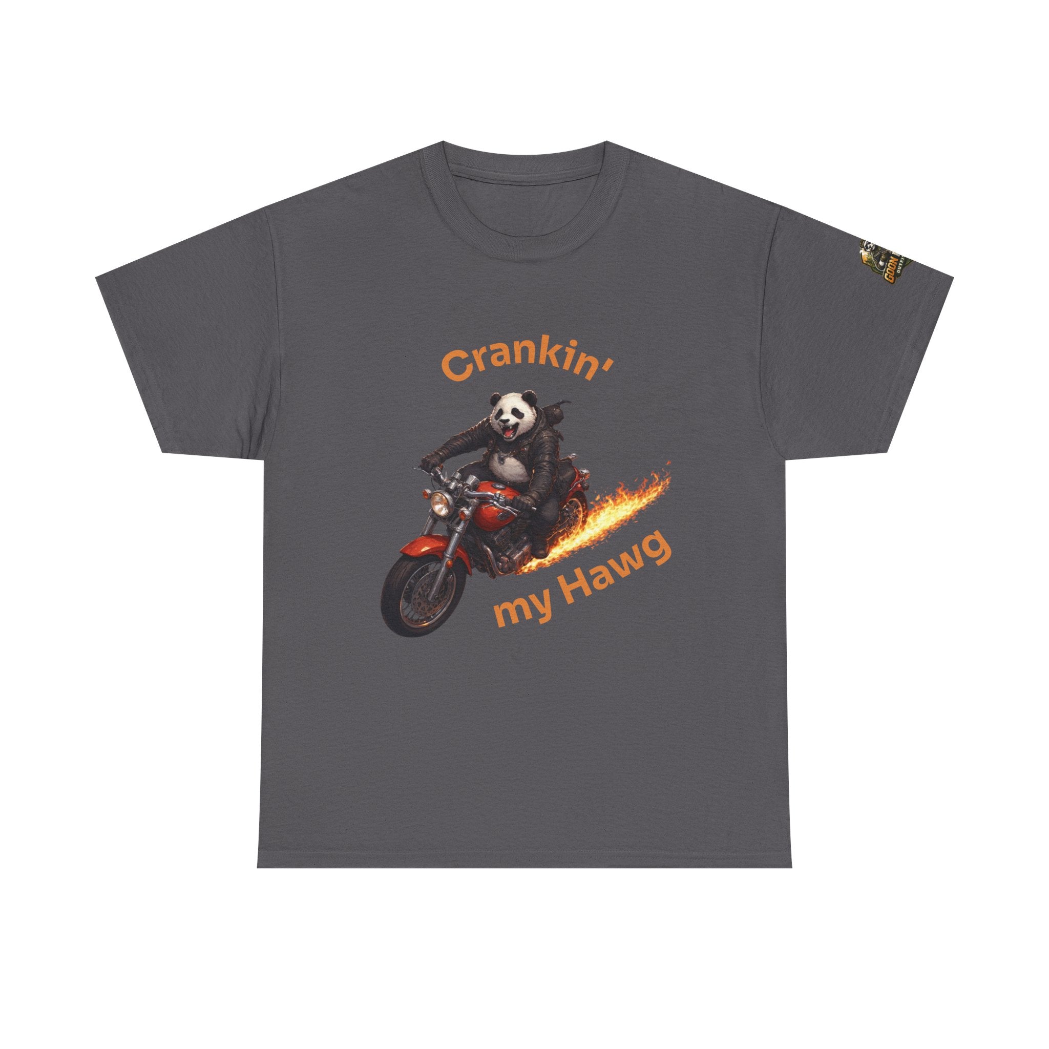 Crankin' My Hawg Motorcycle Panda T-Shirt