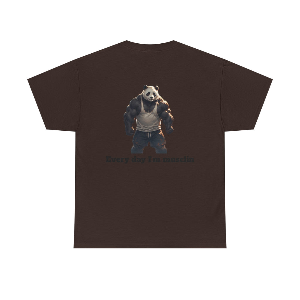 Every Day I'm Musclin Panda T-Shirt — Funny Gym Workout Tee