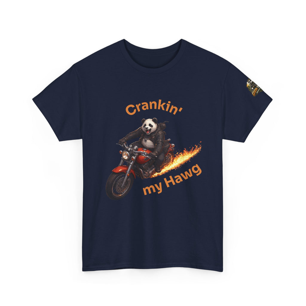 Crankin' My Hawg Motorcycle Panda T-Shirt