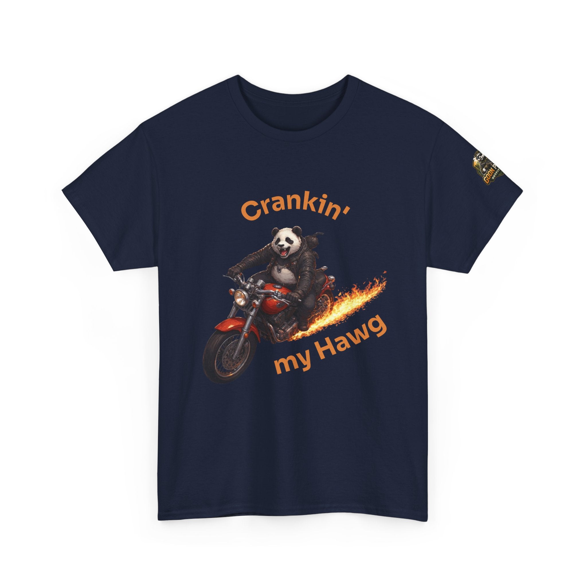 Crankin' My Hawg Motorcycle Panda T-Shirt