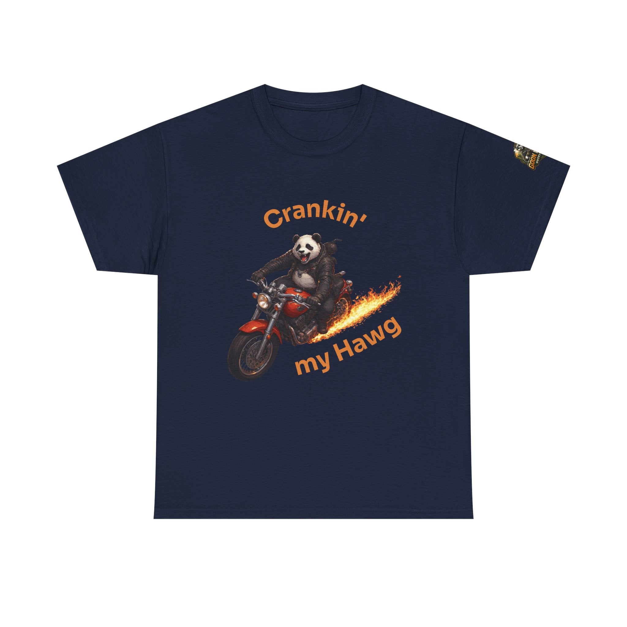 Crankin' My Hawg Motorcycle Panda T-Shirt