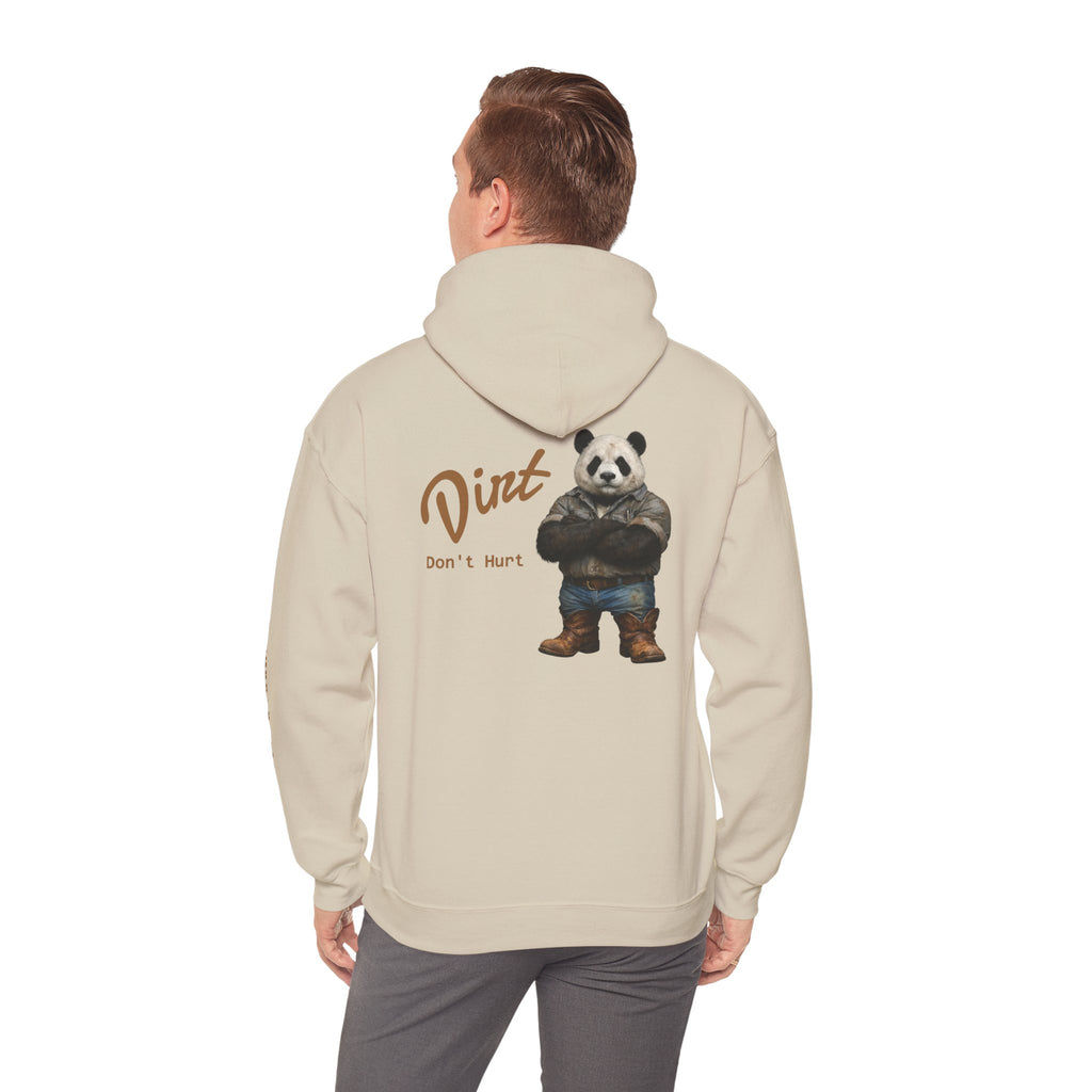 Panda 'Dirt Don't Hurt' Hoodie - Cute Vintage Bear Graphic Pullover