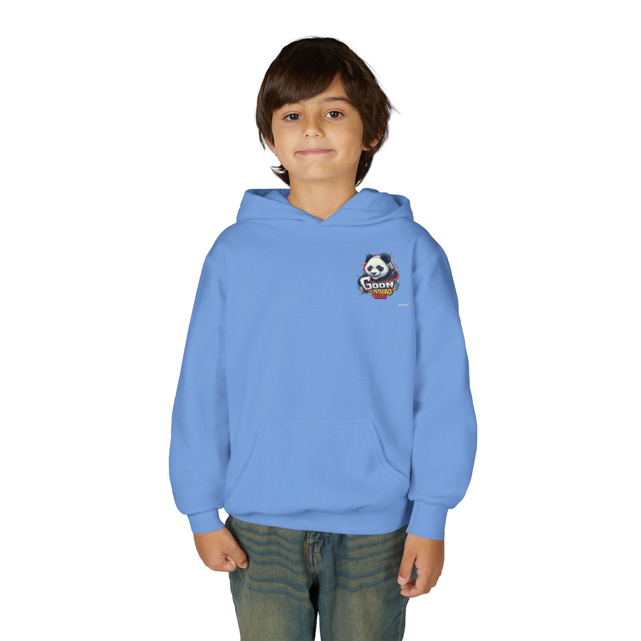 Kids Panda Cowboy Hoodie — “Goon Panda Outfitters” Graphic Youth Sweatshirt
