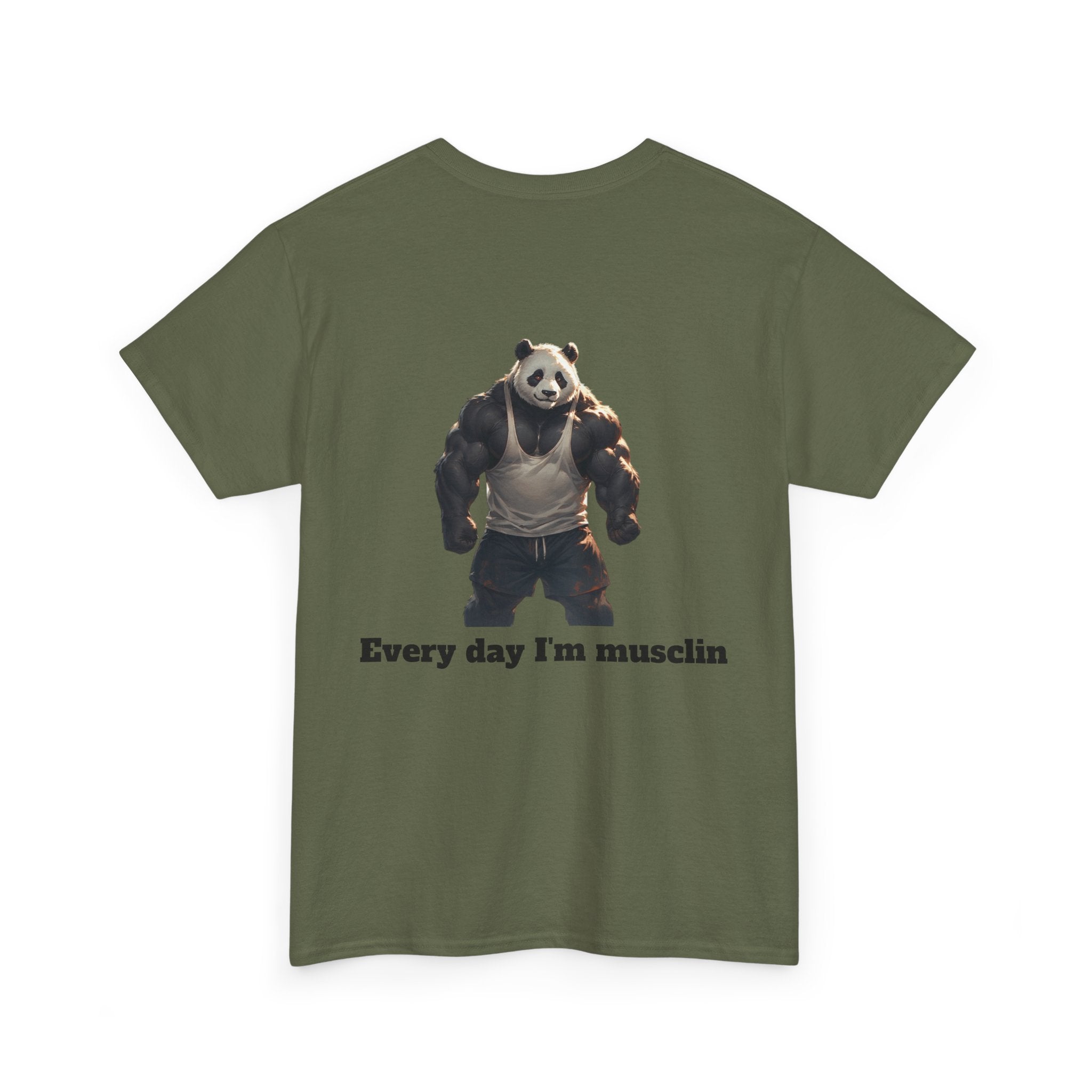 Every Day I'm Musclin Panda T-Shirt — Funny Gym Workout Tee