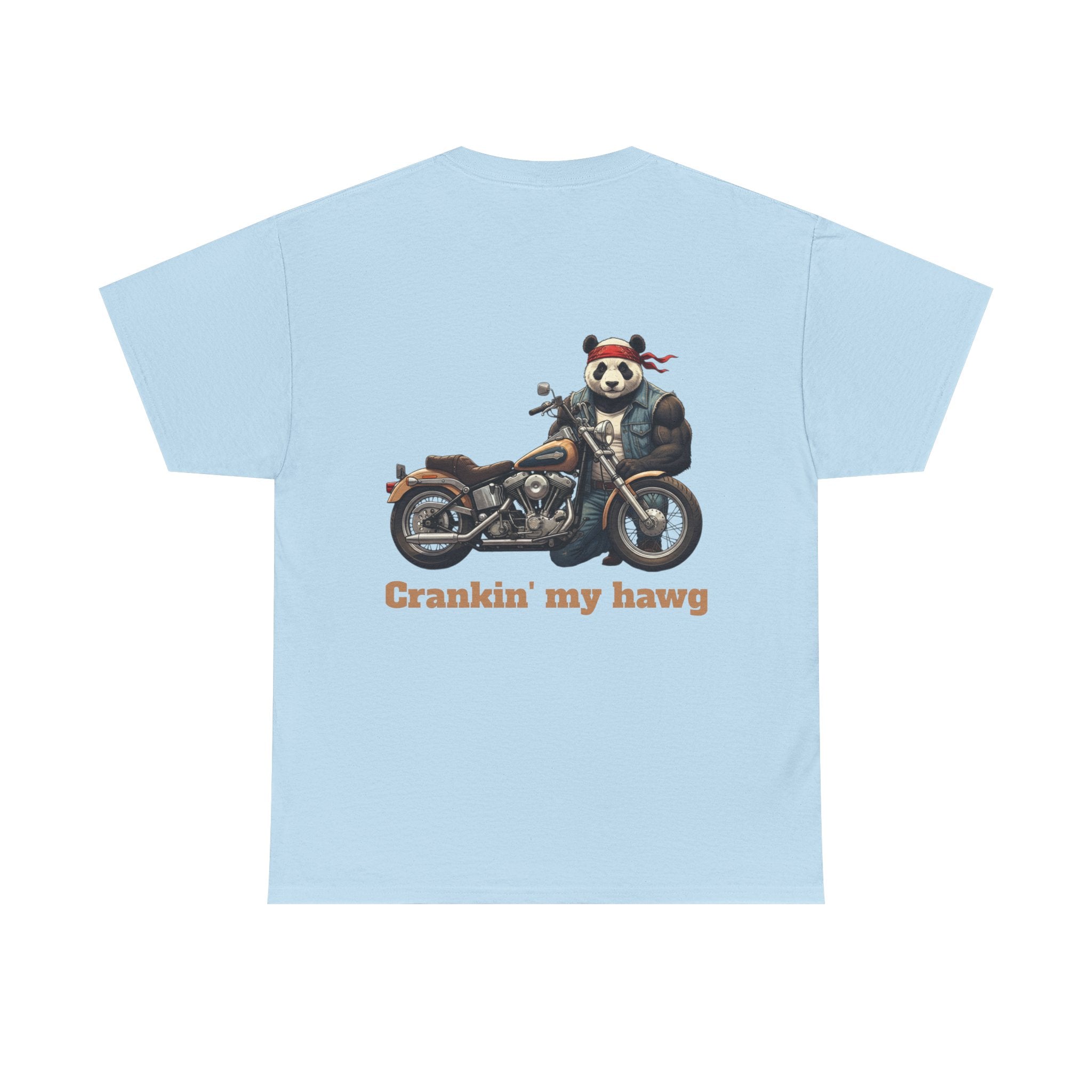 Crankin' My Hawg T-Shirt — Panda Biker Graphic Tee