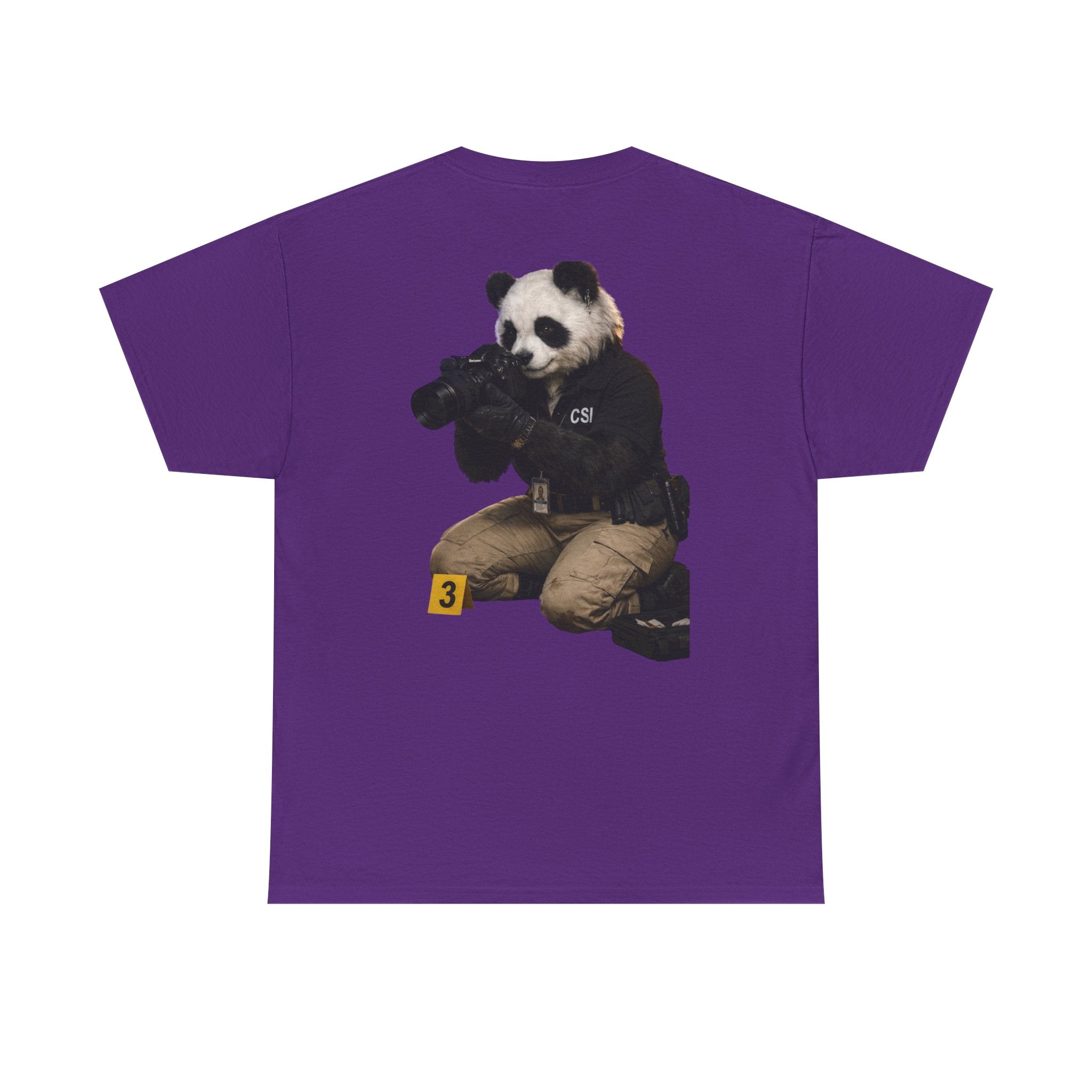 Panda Crime Scene T‑Shirt — CS Investigator Animal Graphic Tee