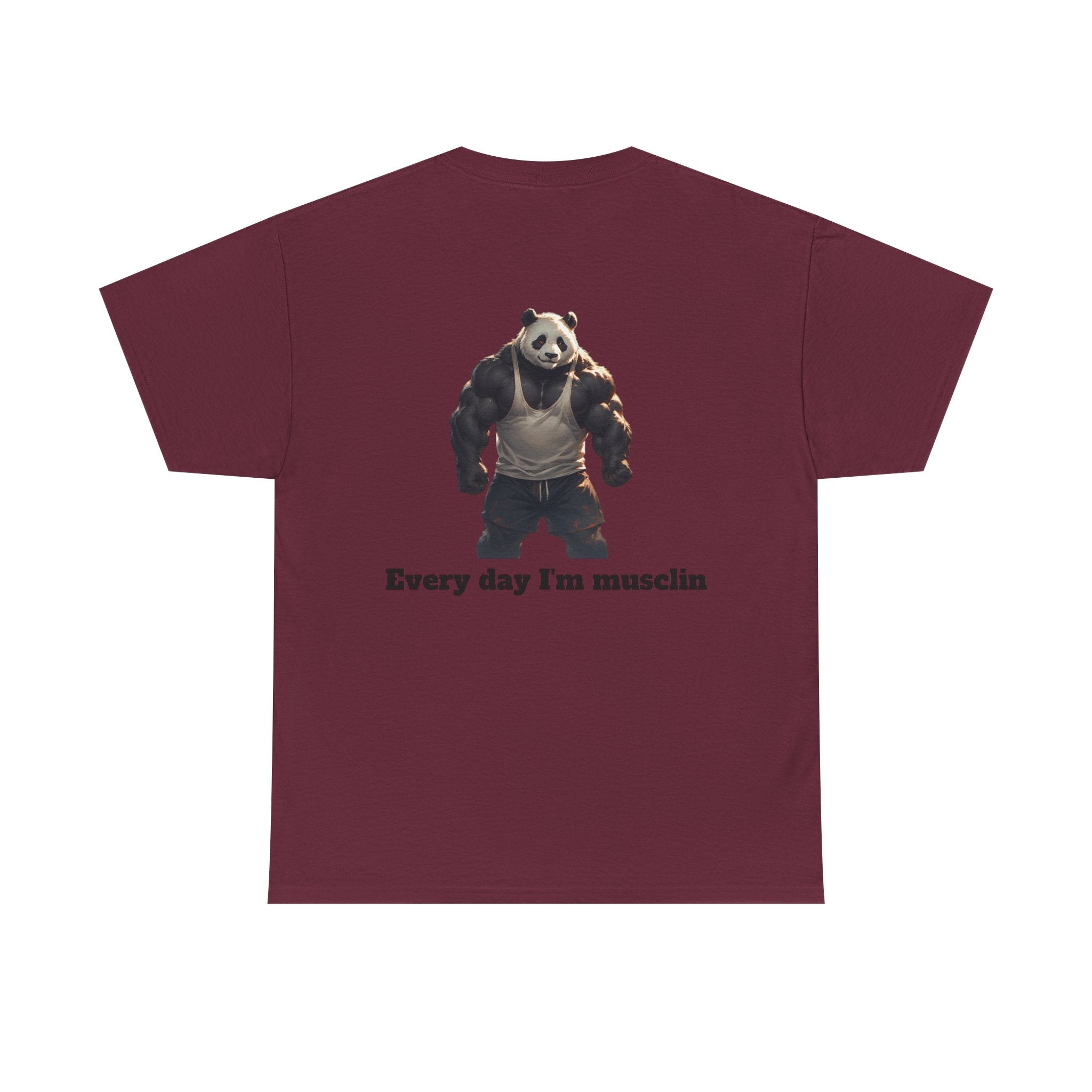 Every Day I'm Musclin Panda T-Shirt — Funny Gym Workout Tee