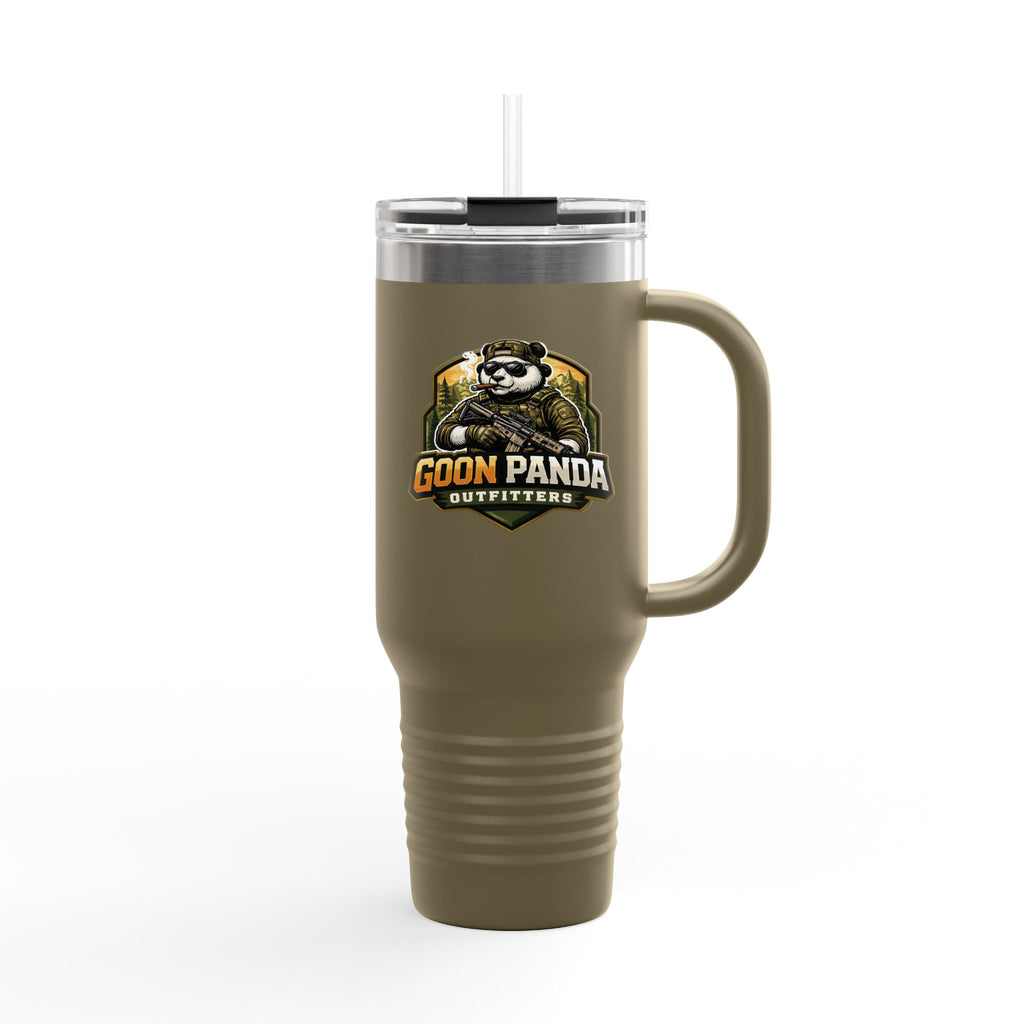 40oz Insulated Travel Mug — Adventurer Bear Design