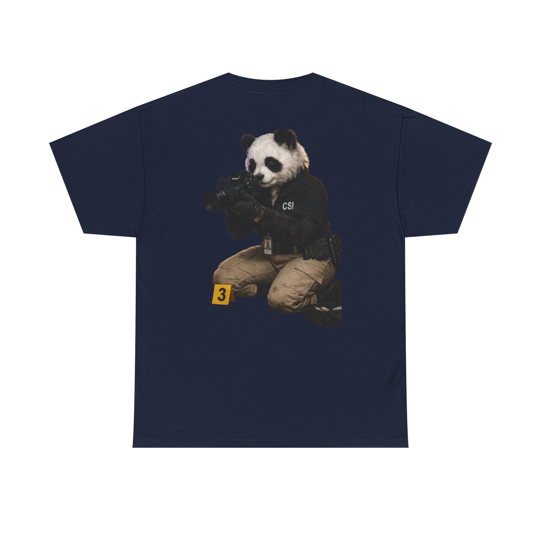 Panda Crime Scene T‑Shirt — CS Investigator Animal Graphic Tee
