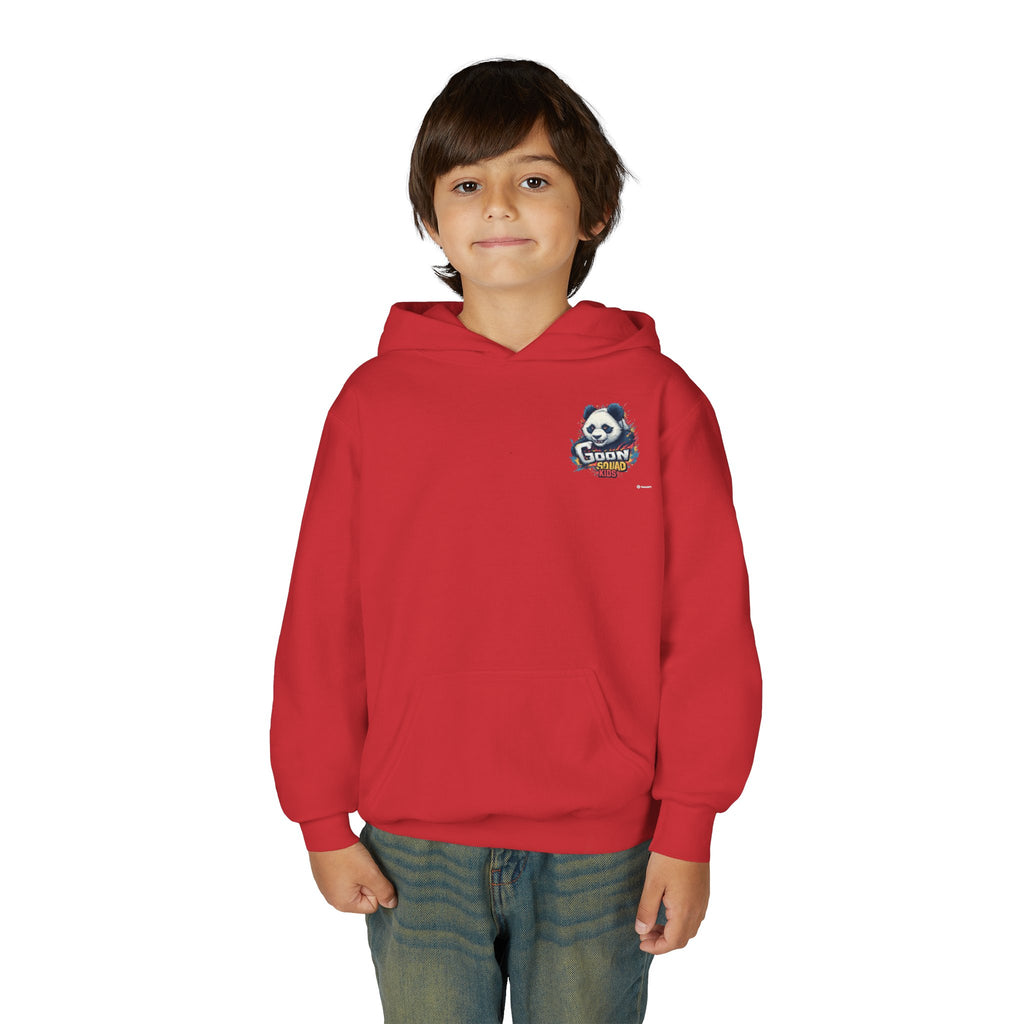 Kids Panda Cowboy Hoodie — “Goon Panda Outfitters” Graphic Youth Sweatshirt